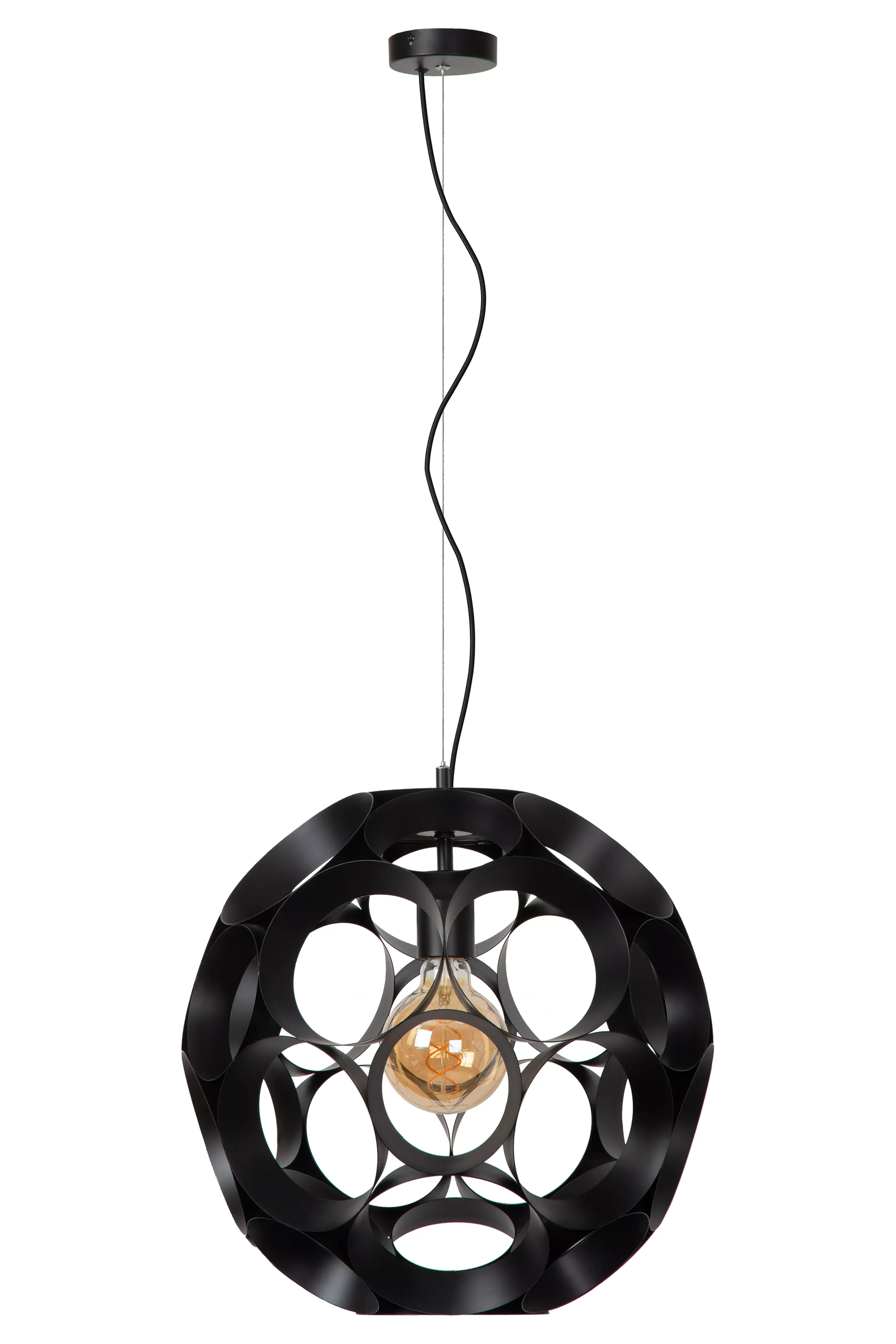 Outlet HANNELORE - Hanglamp - Ø 40 cm - 1xE27 - Zwart Hanglampen