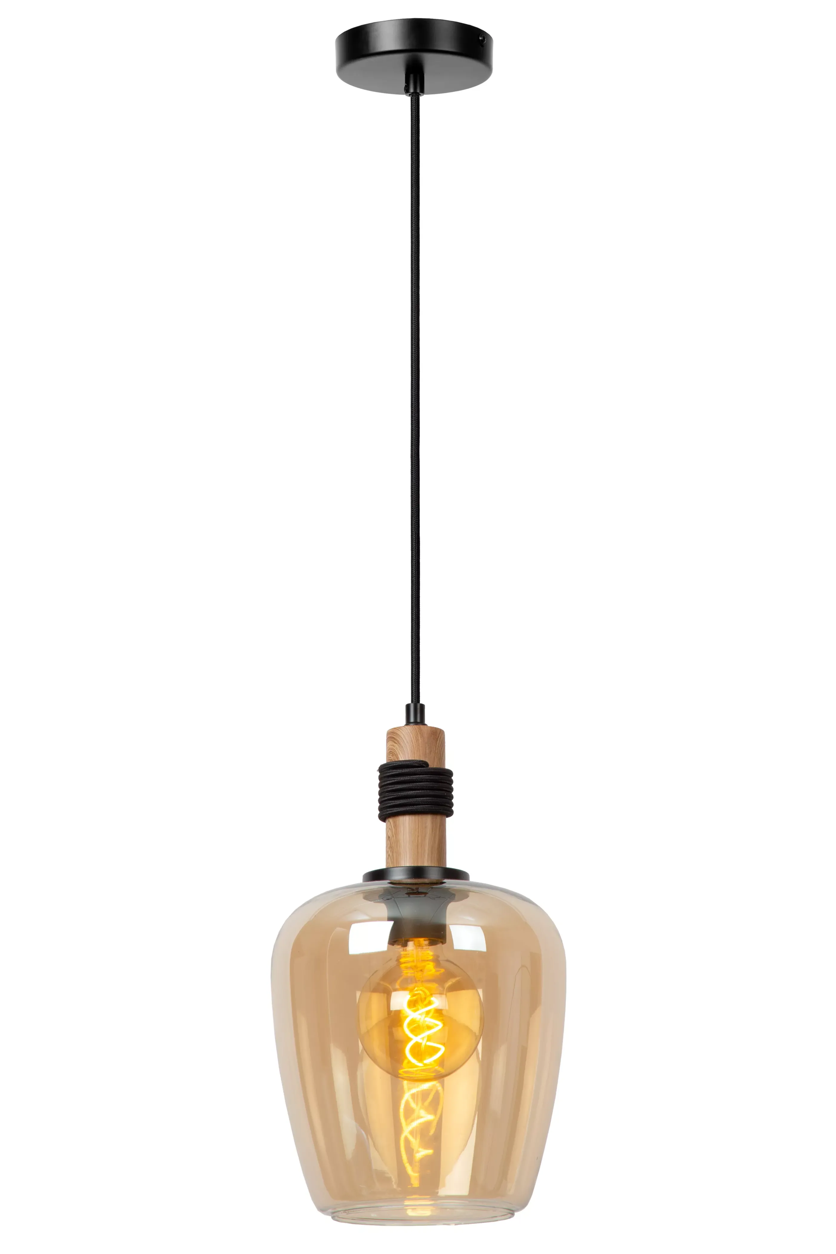 Outlet ILONA - Hanglamp - Ø 22 cm - 1xE27 - Amber Hanglampen