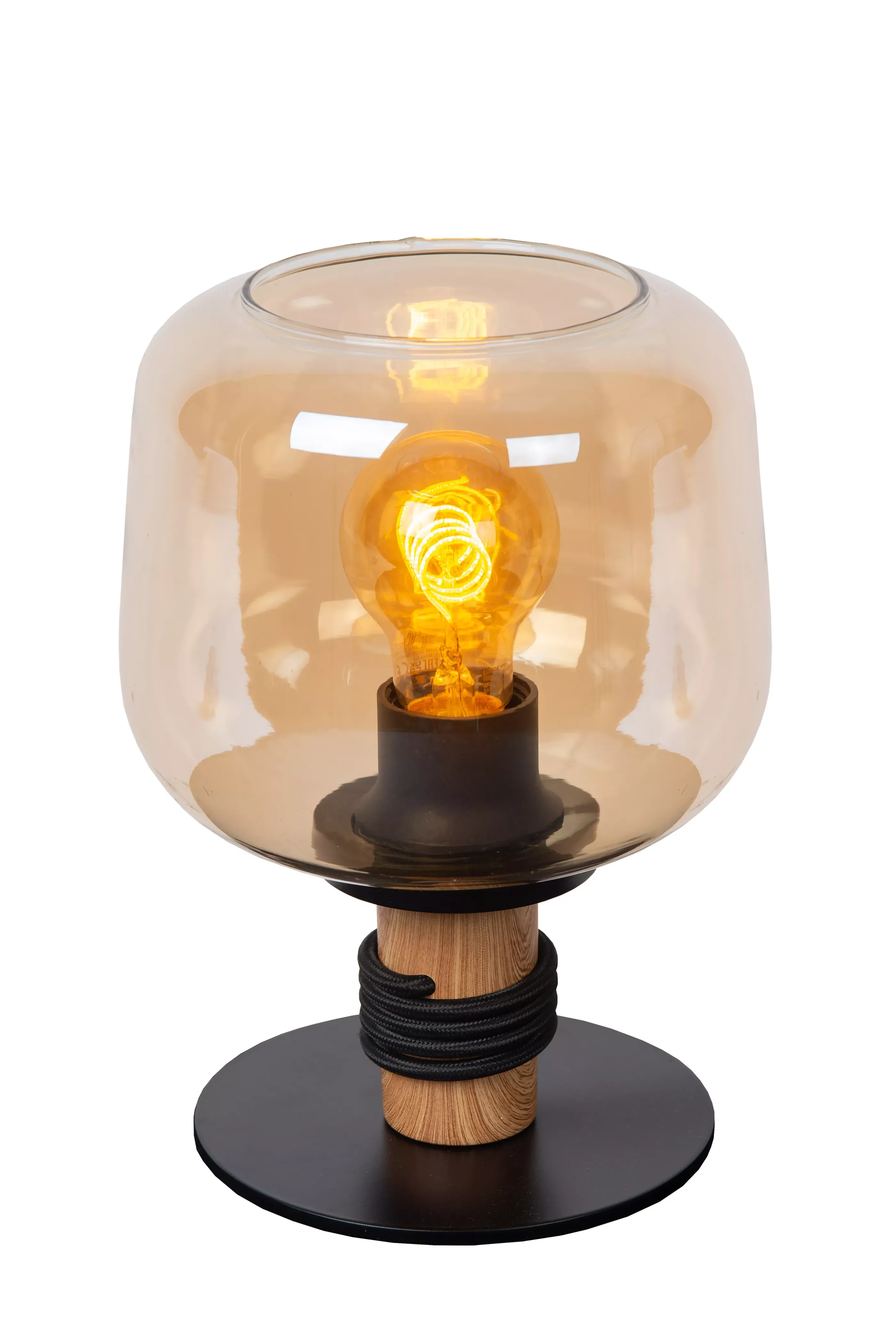 Hot ILONA - Tafellamp - Ø 18 cm - 1xE27 - Amber Tafellampen