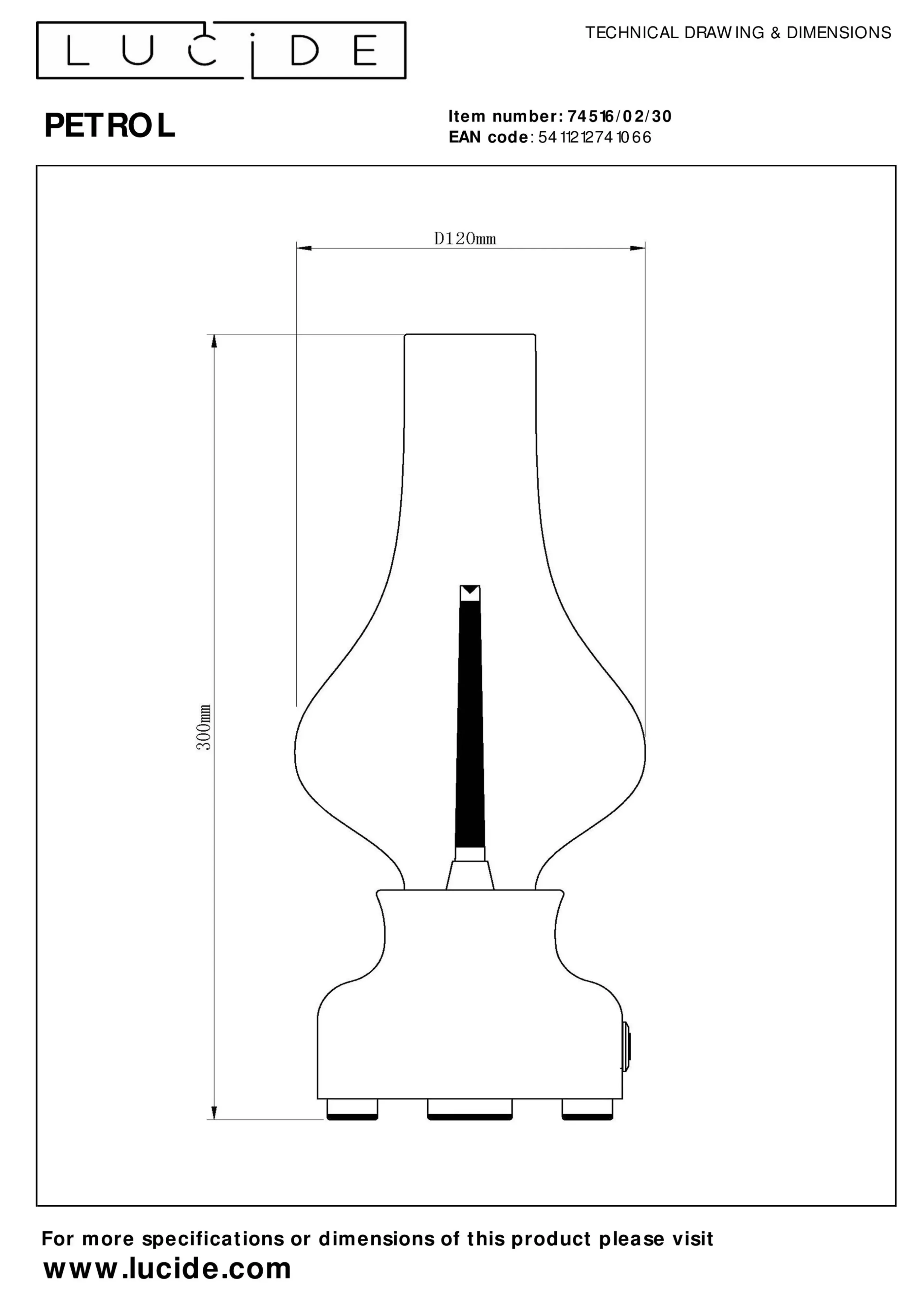 Outlet JASON - Oplaadbare Tafellamp - Accu/Batterij - LED 3 StepDim - 1x2W 3000K - Zwart Tafellampen