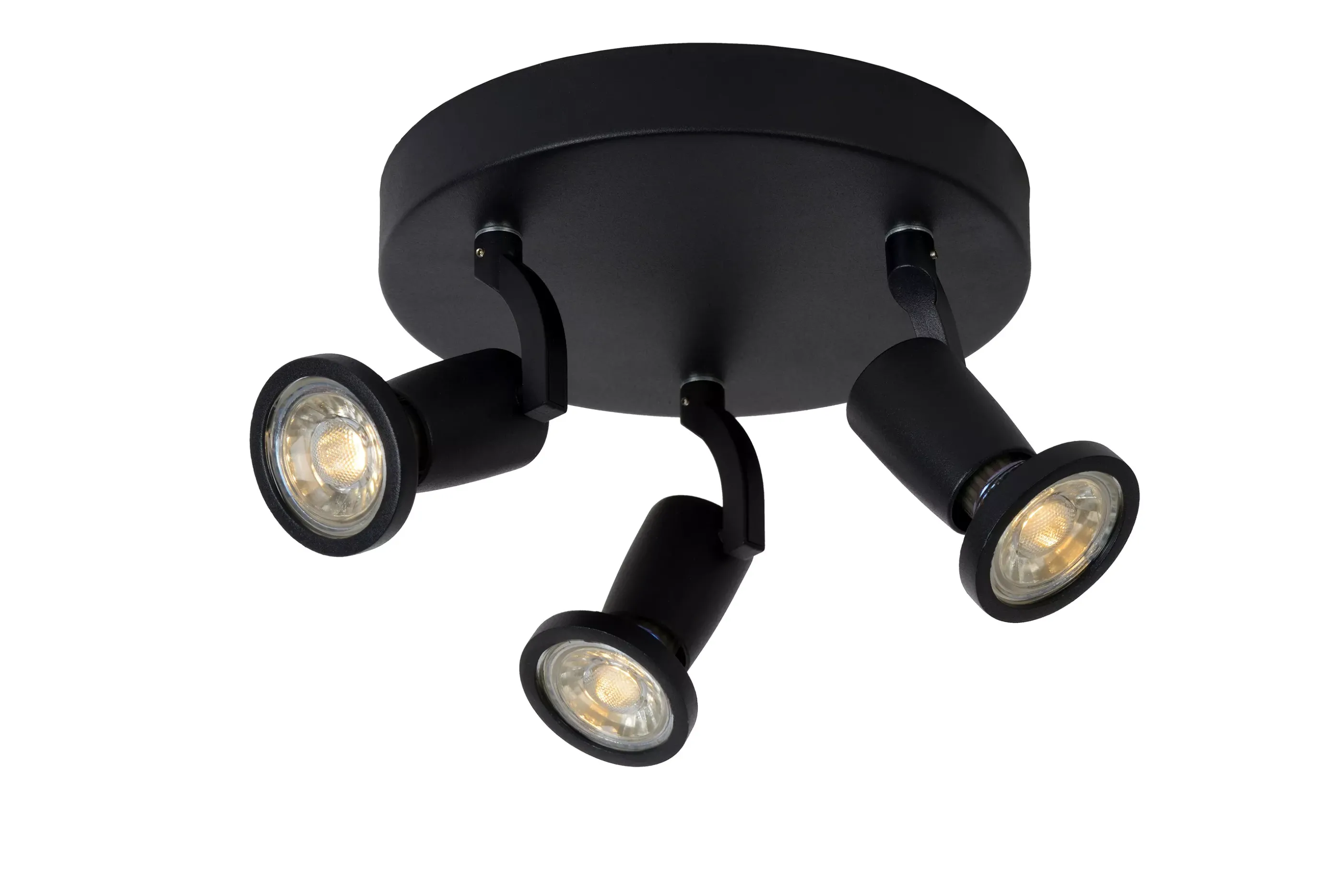 Hot JASTER-LED - Plafondspot - Ø 20 cm - LED - GU10 - 3x5W 2700K - Zwart Plafondlampen