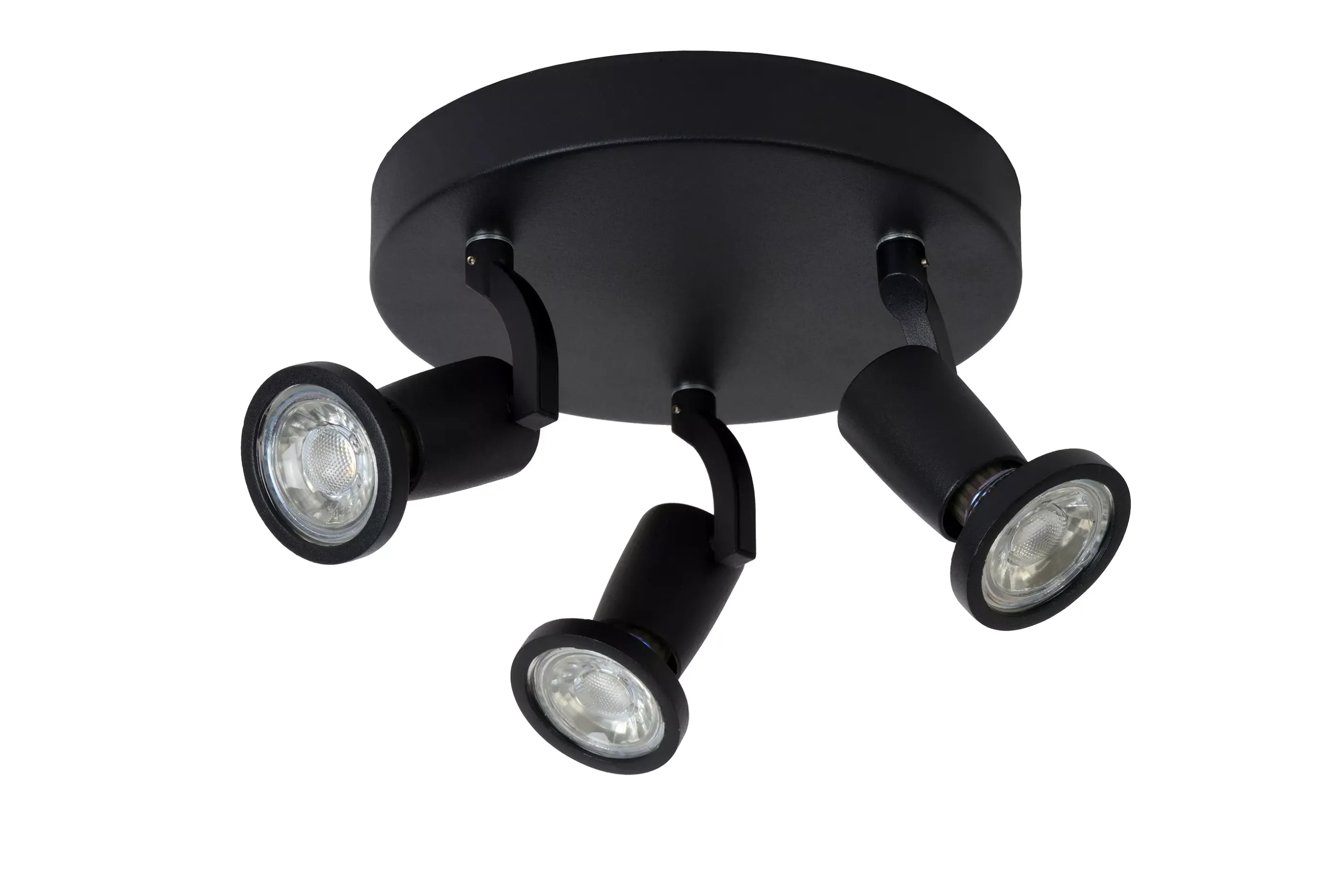 Hot JASTER-LED - Plafondspot - Ø 20 cm - LED - GU10 - 3x5W 2700K - Zwart Plafondlampen
