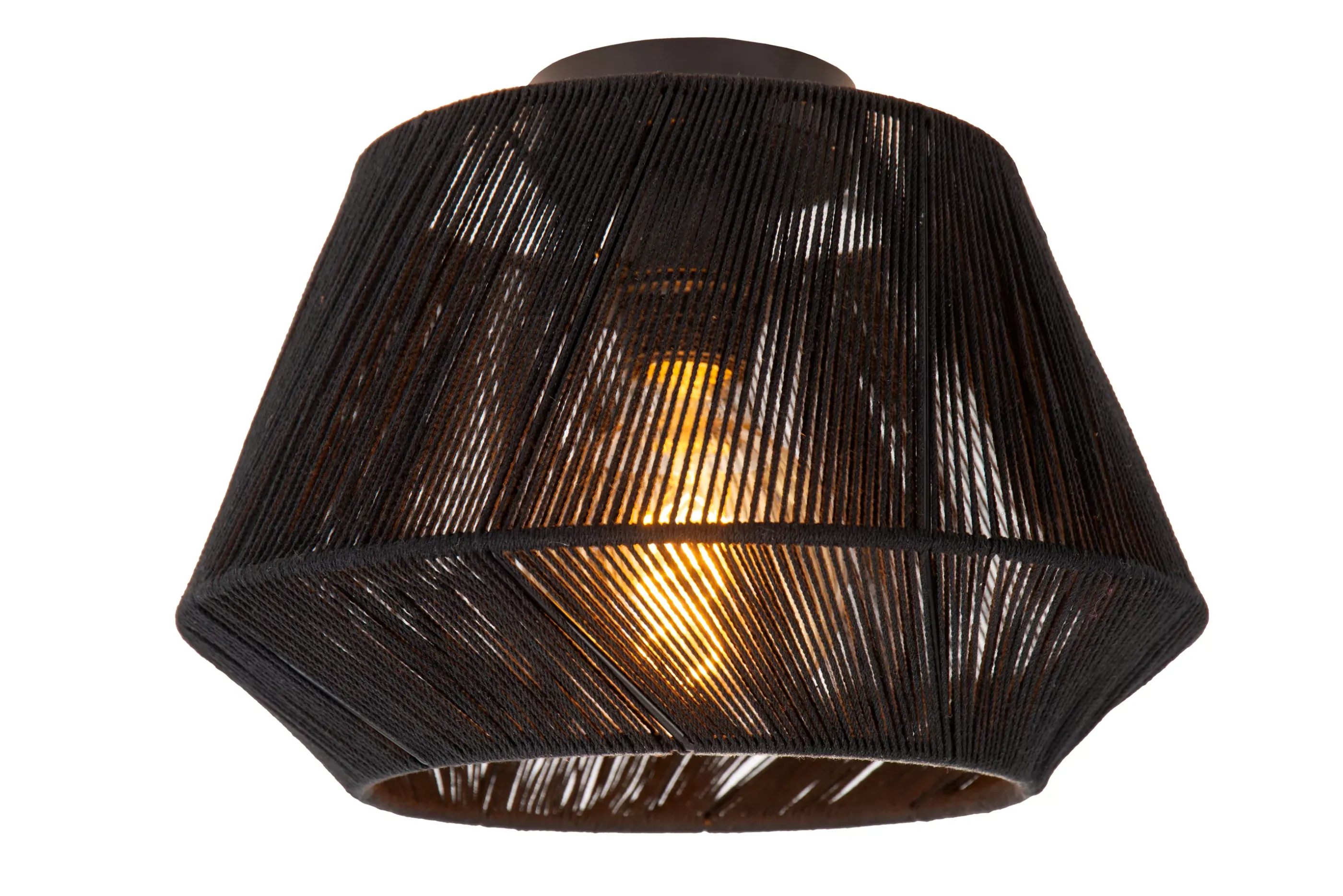 Discount JESSICA - Plafonnière - Ø 30 cm - 1xE27 - Zwart Plafondlampen