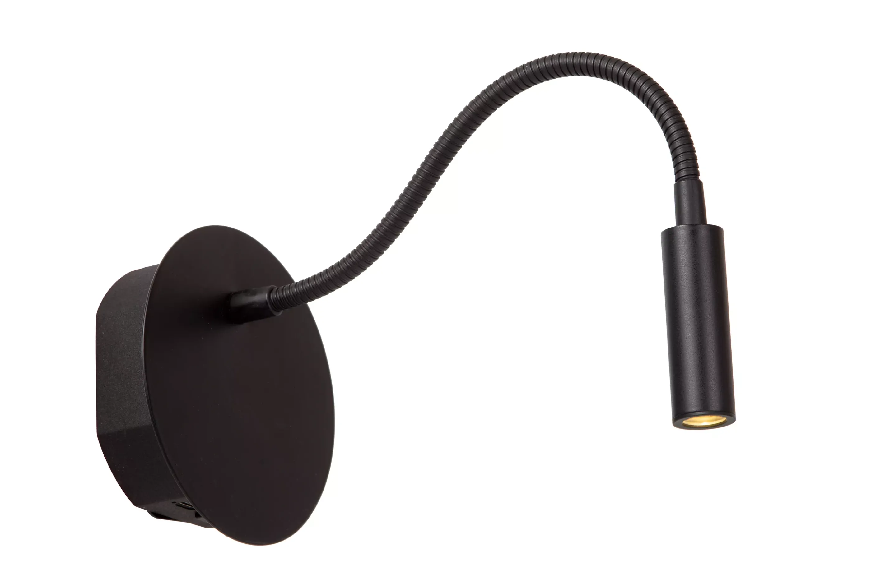 Fashion JOLIJN - Oplaadbare Bedlamp / Wandlamp - Accu/Batterij - Ø 11 cm - LED - 1x2W 3000K - Magnetisch - Zwart Wandverlichting