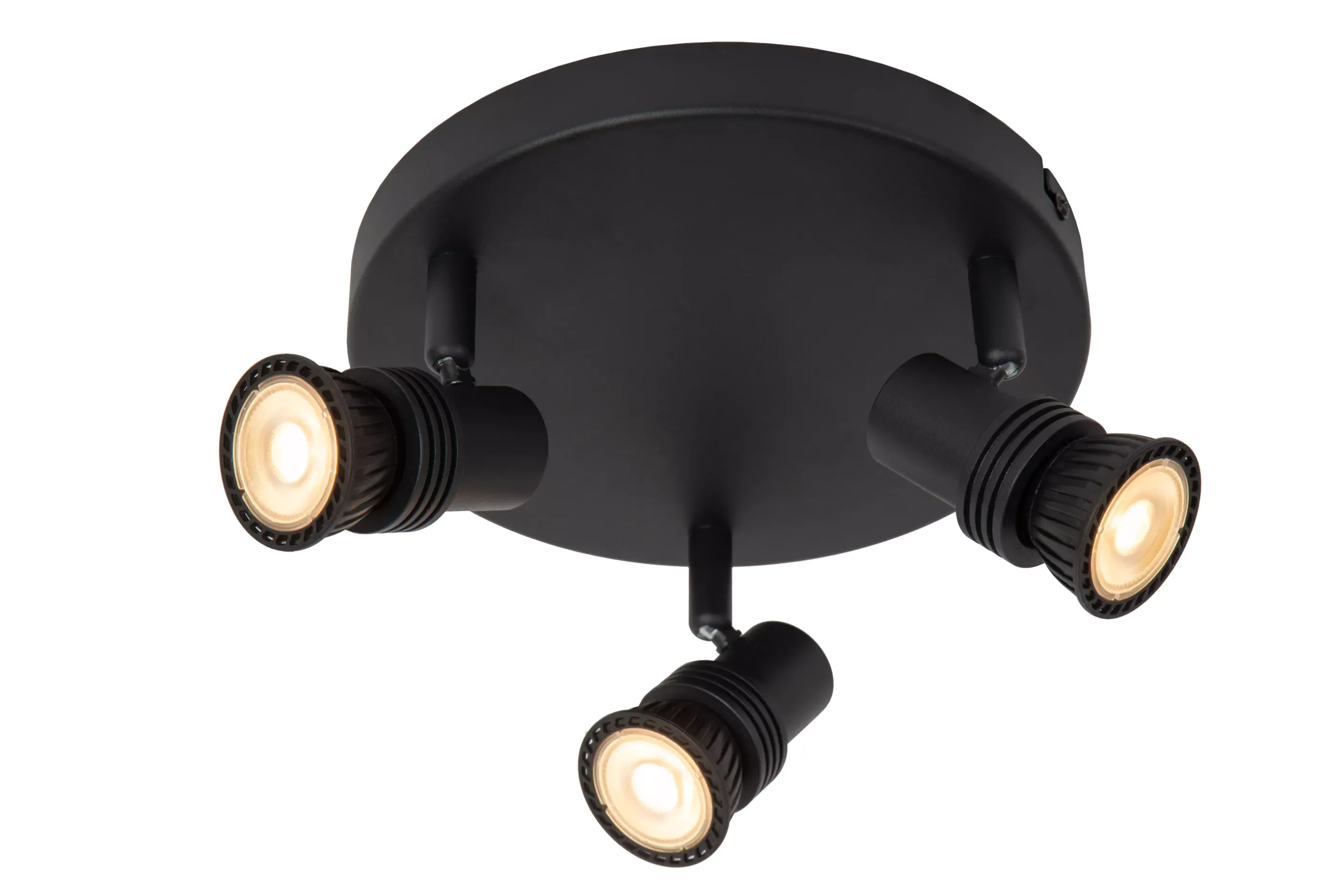 Discount KIANTI - Plafondspot - Ø 21 cm - 3xGU10 - Zwart Plafondlampen