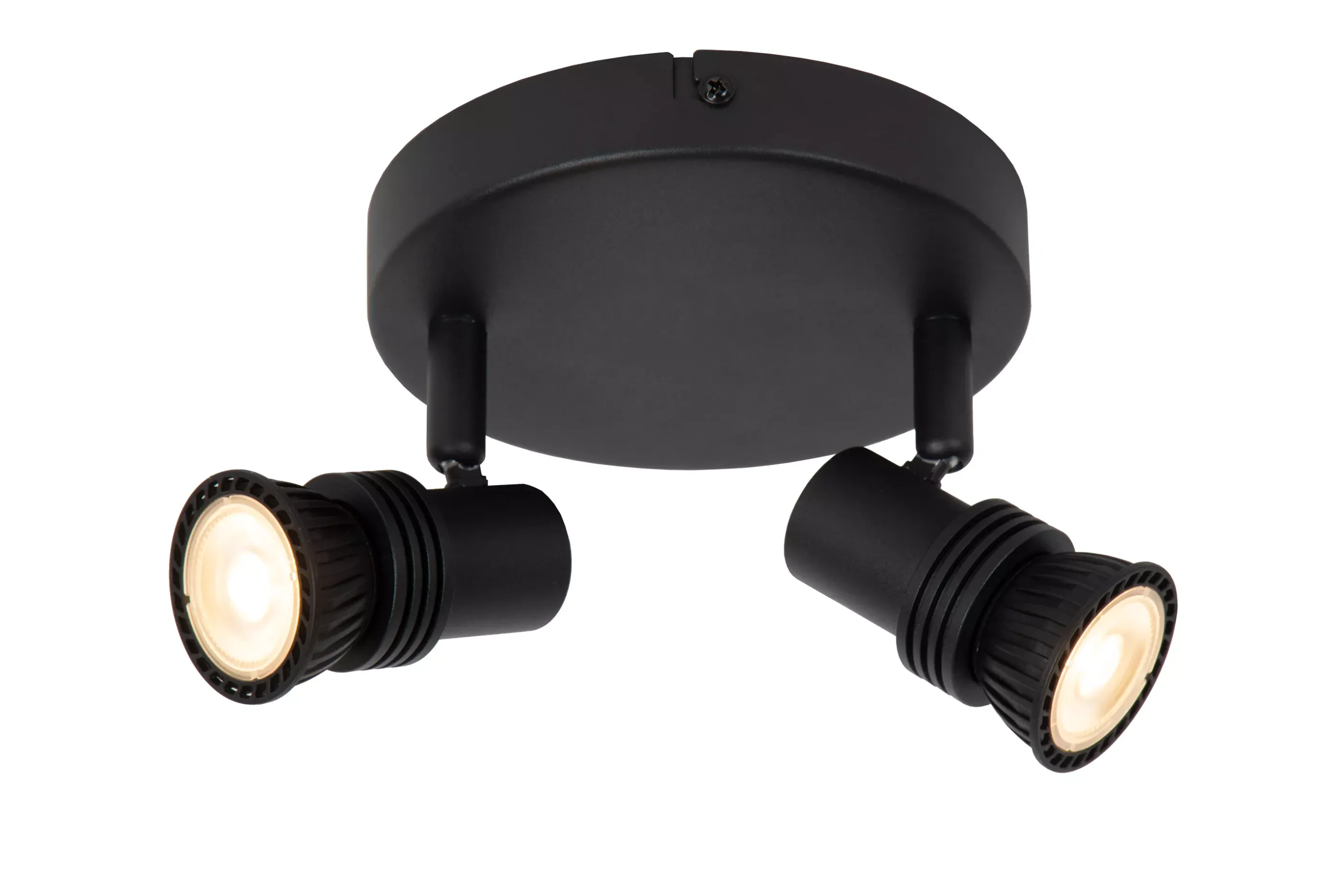 Clearance KIANTI - Plafondspot - Ø 15 cm - 2xGU10 - Zwart Plafondlampen