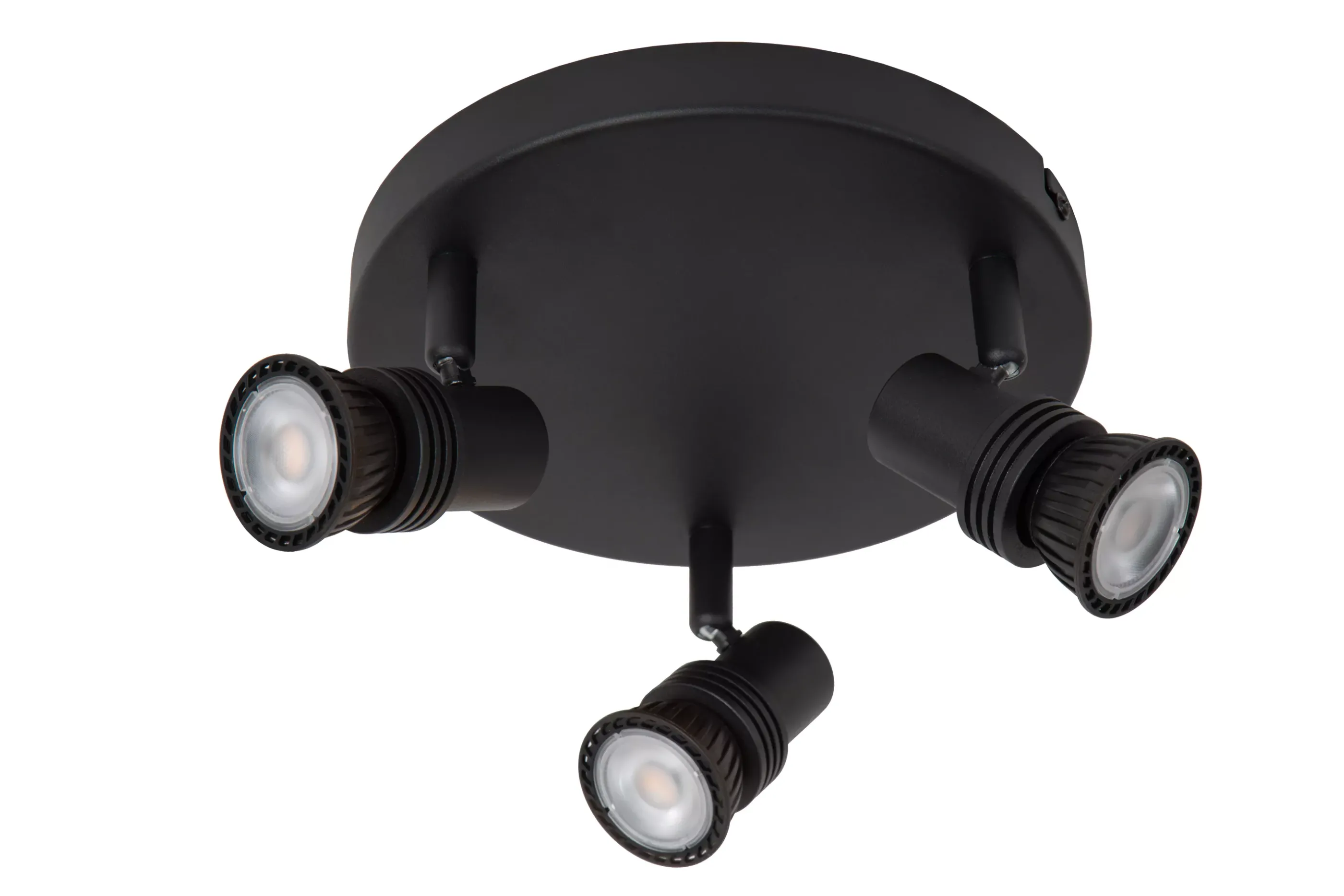 Discount KIANTI - Plafondspot - Ø 21 cm - 3xGU10 - Zwart Plafondlampen