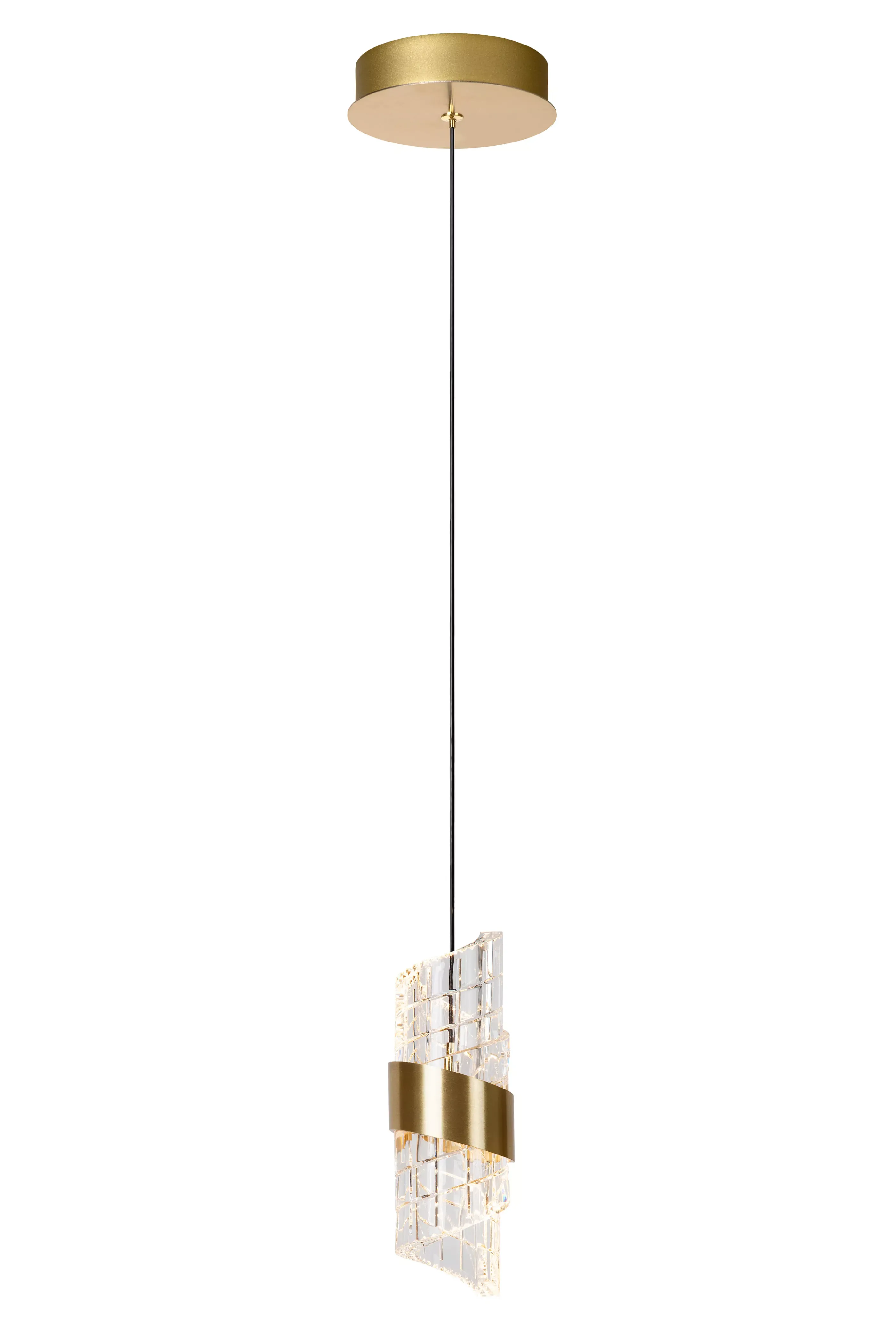 Online KLIGANDE - Hanglamp - Ø 13 cm - LED - 1x9W 2700K - Mat Goud / Messing Hanglampen