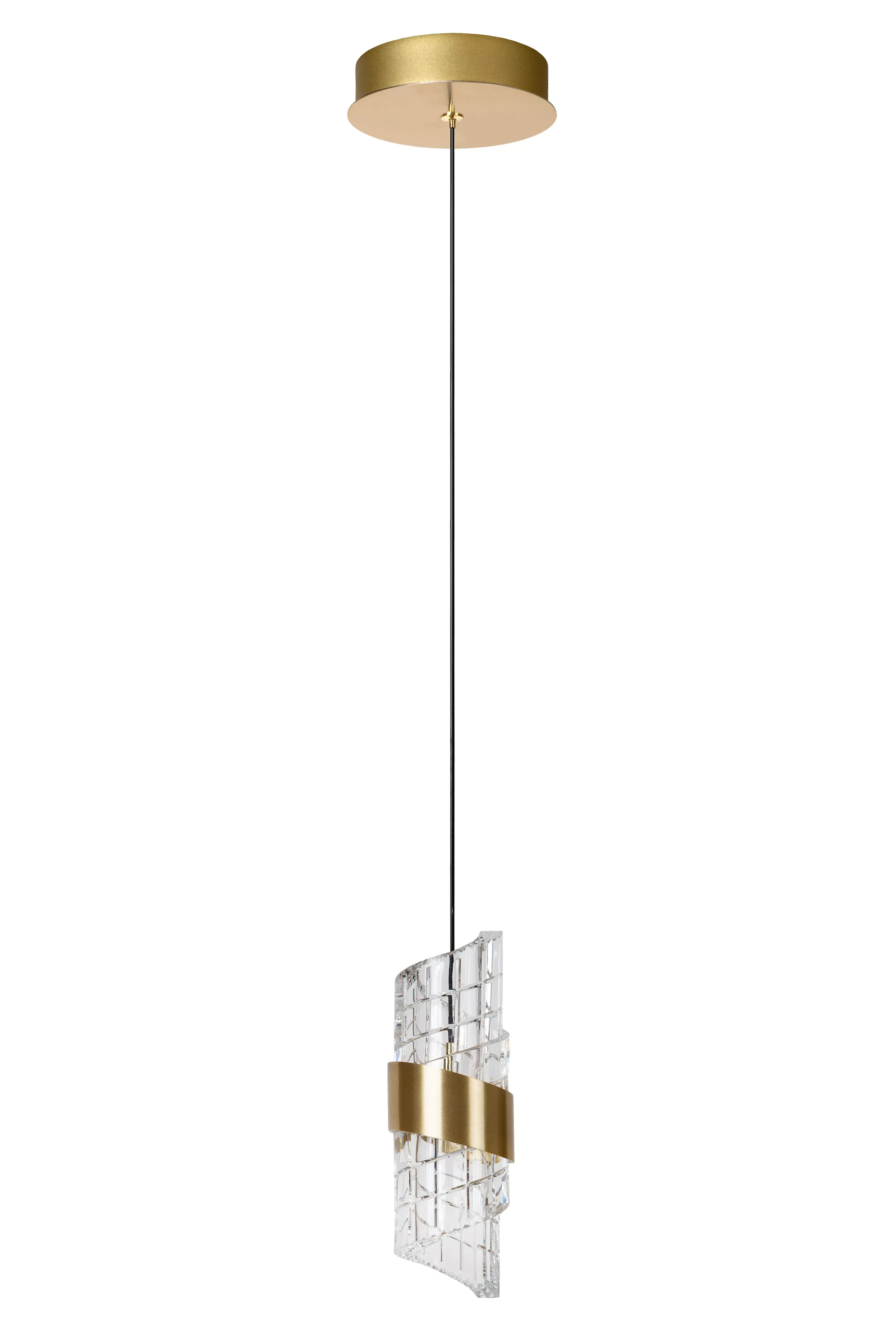 Online KLIGANDE - Hanglamp - Ø 13 cm - LED - 1x9W 2700K - Mat Goud / Messing Hanglampen
