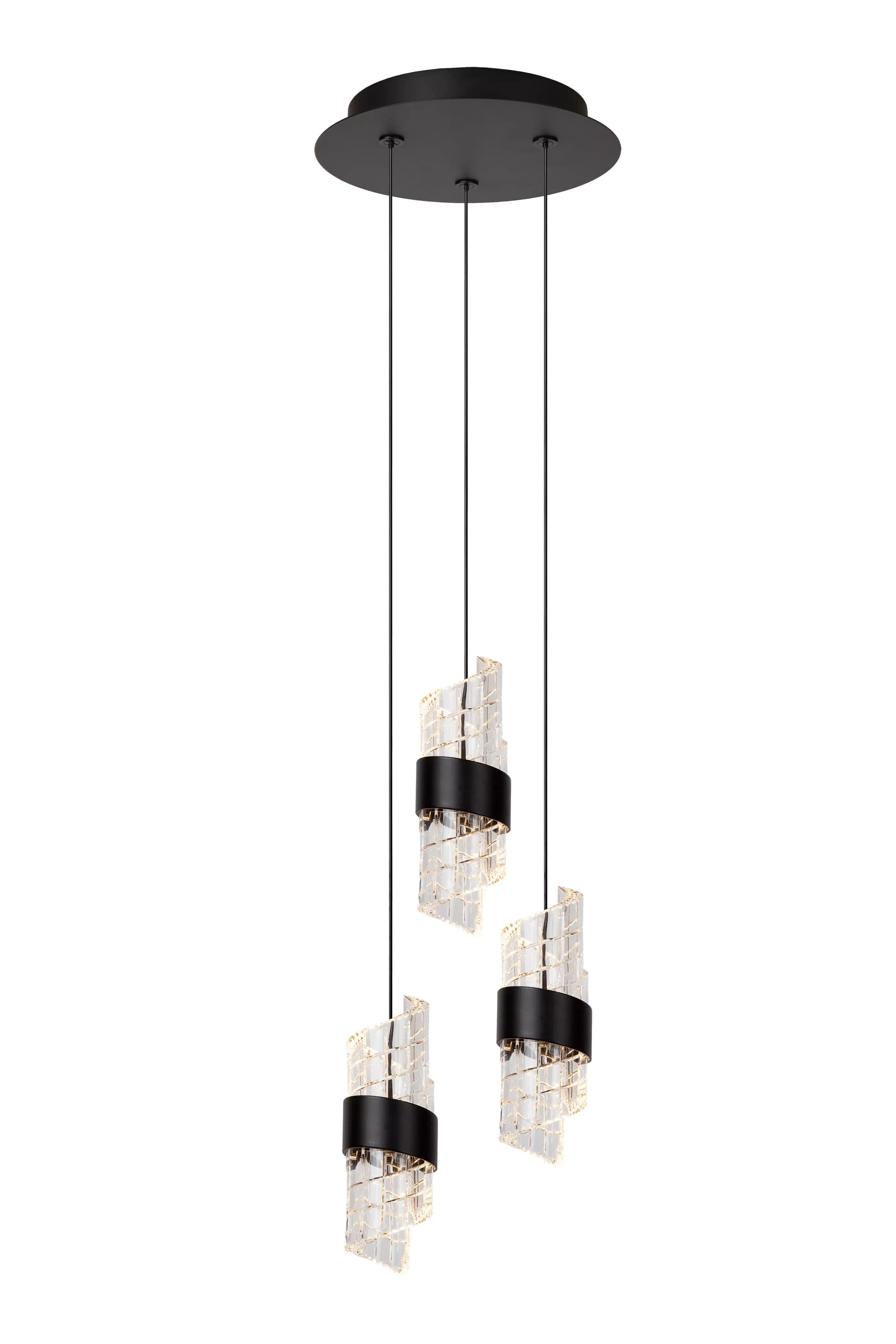 Hot KLIGANDE - Hanglamp - Ø 25 cm - LED Dimb. - 3x8W 2700K - Zwart Hanglampen