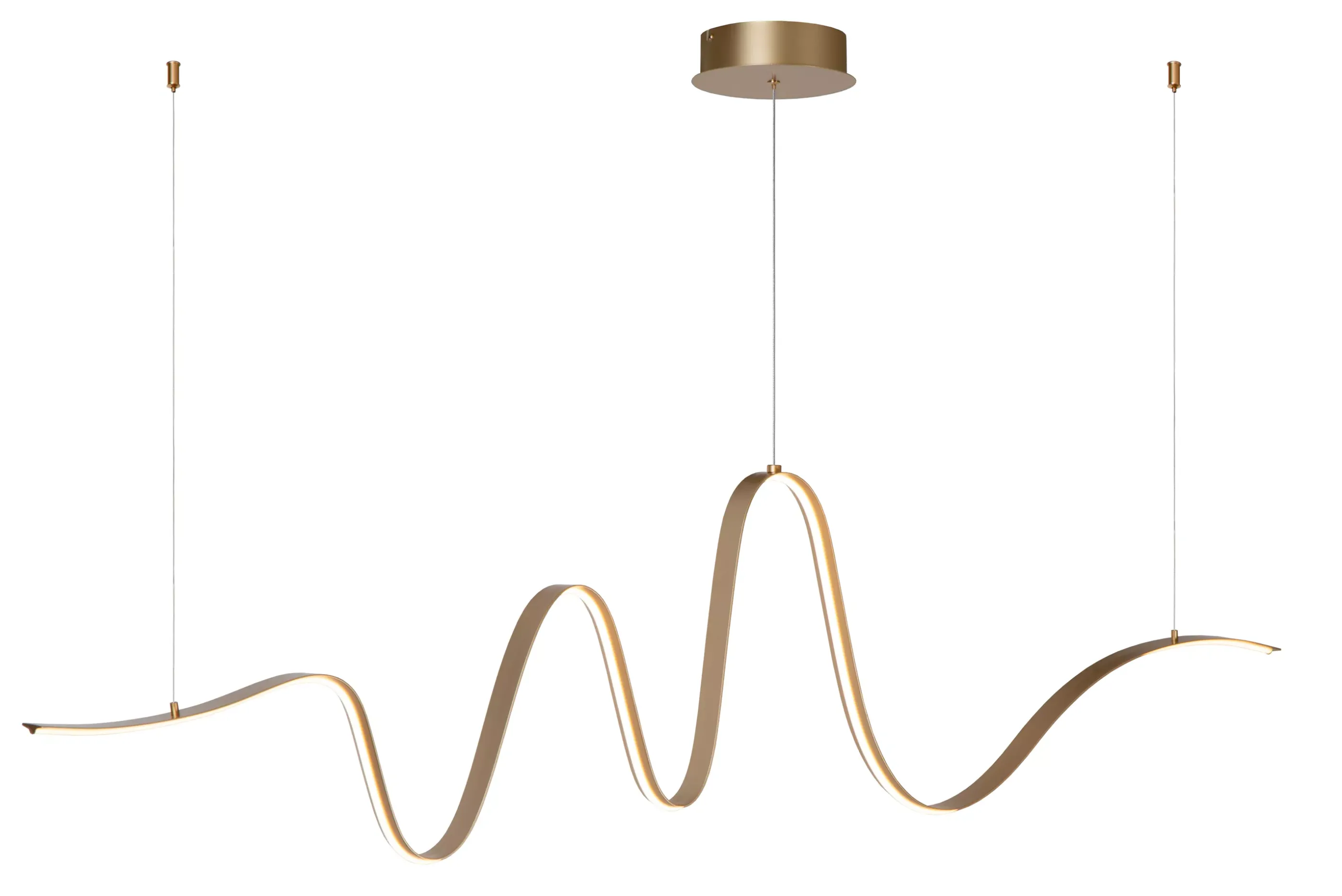 Online LAMBADA - Hanglamp - LED Dimb. - 1x33W 2700K/3200K - Mat Goud / Messing Hanglampen