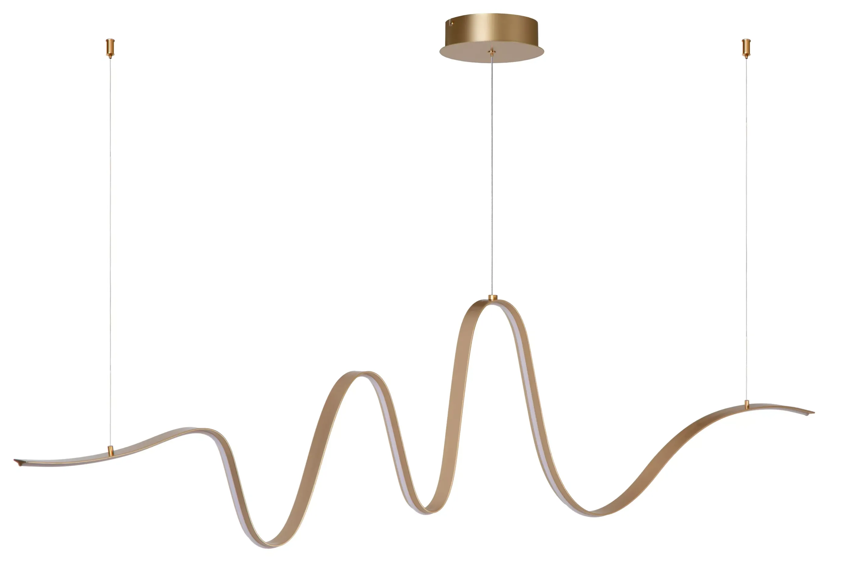 Online LAMBADA - Hanglamp - LED Dimb. - 1x33W 2700K/3200K - Mat Goud / Messing Hanglampen