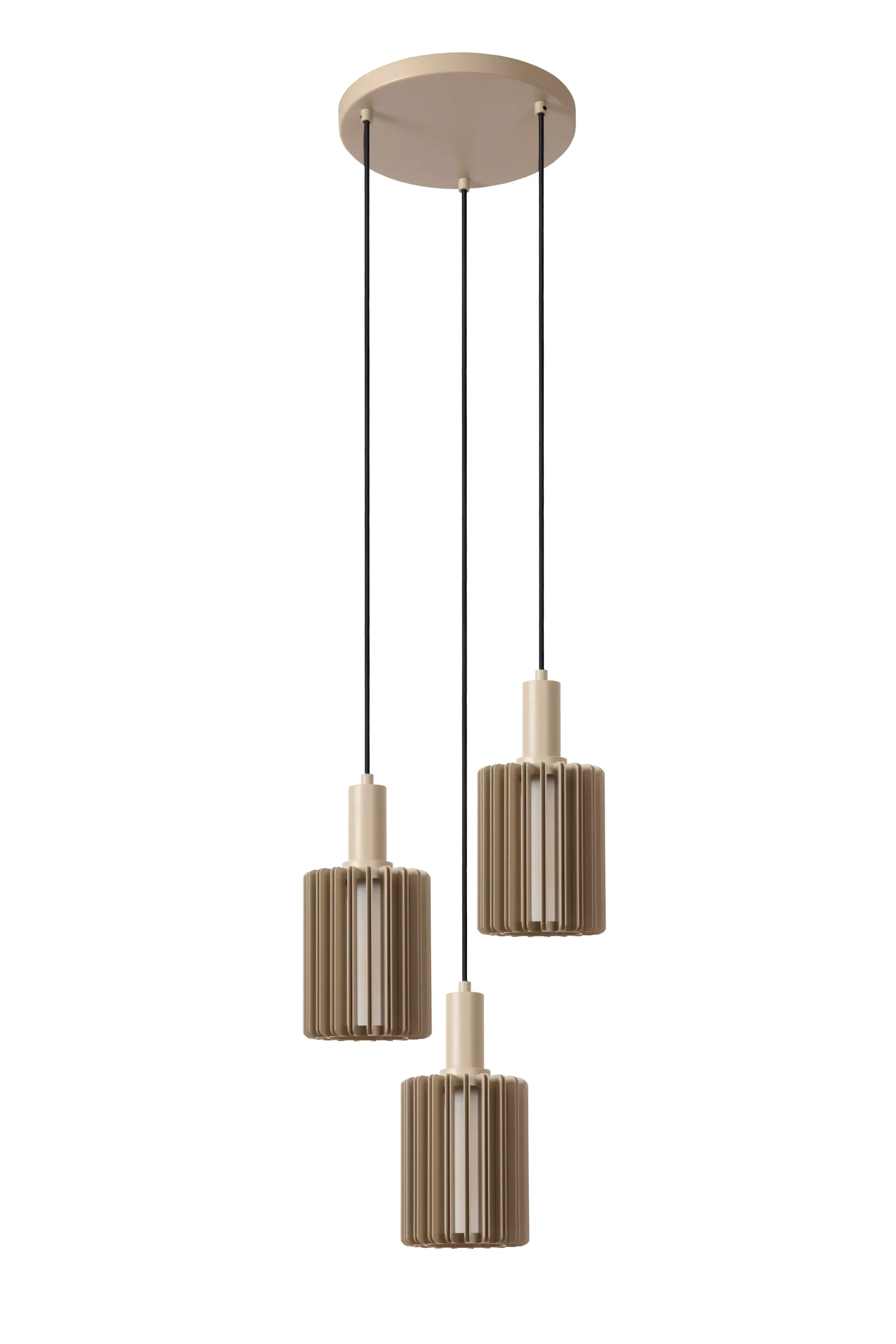 Shop LAMBRES - Hanglamp - 3xE27 - Taupe Hanglampen