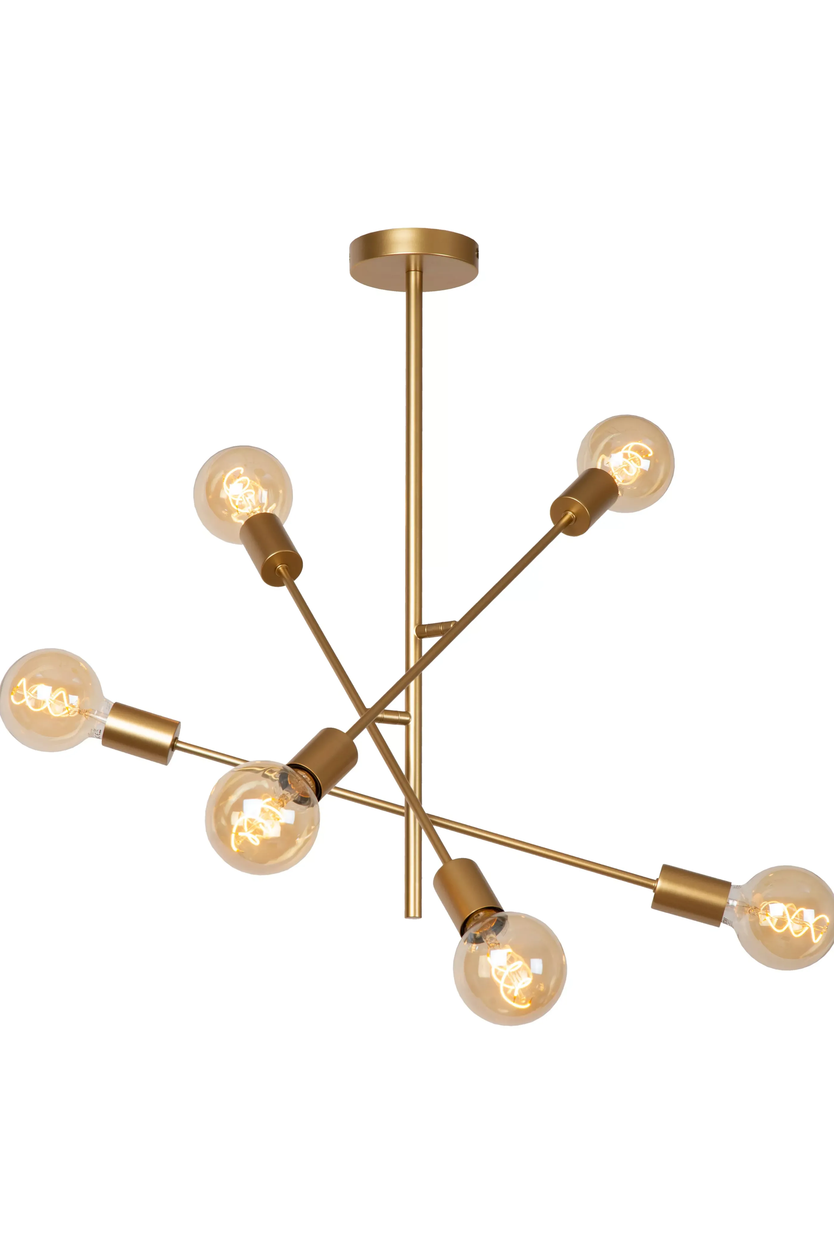 Flash Sale LESTER - Plafonnière - 6xE27 - Mat Goud / Messing Plafondlampen