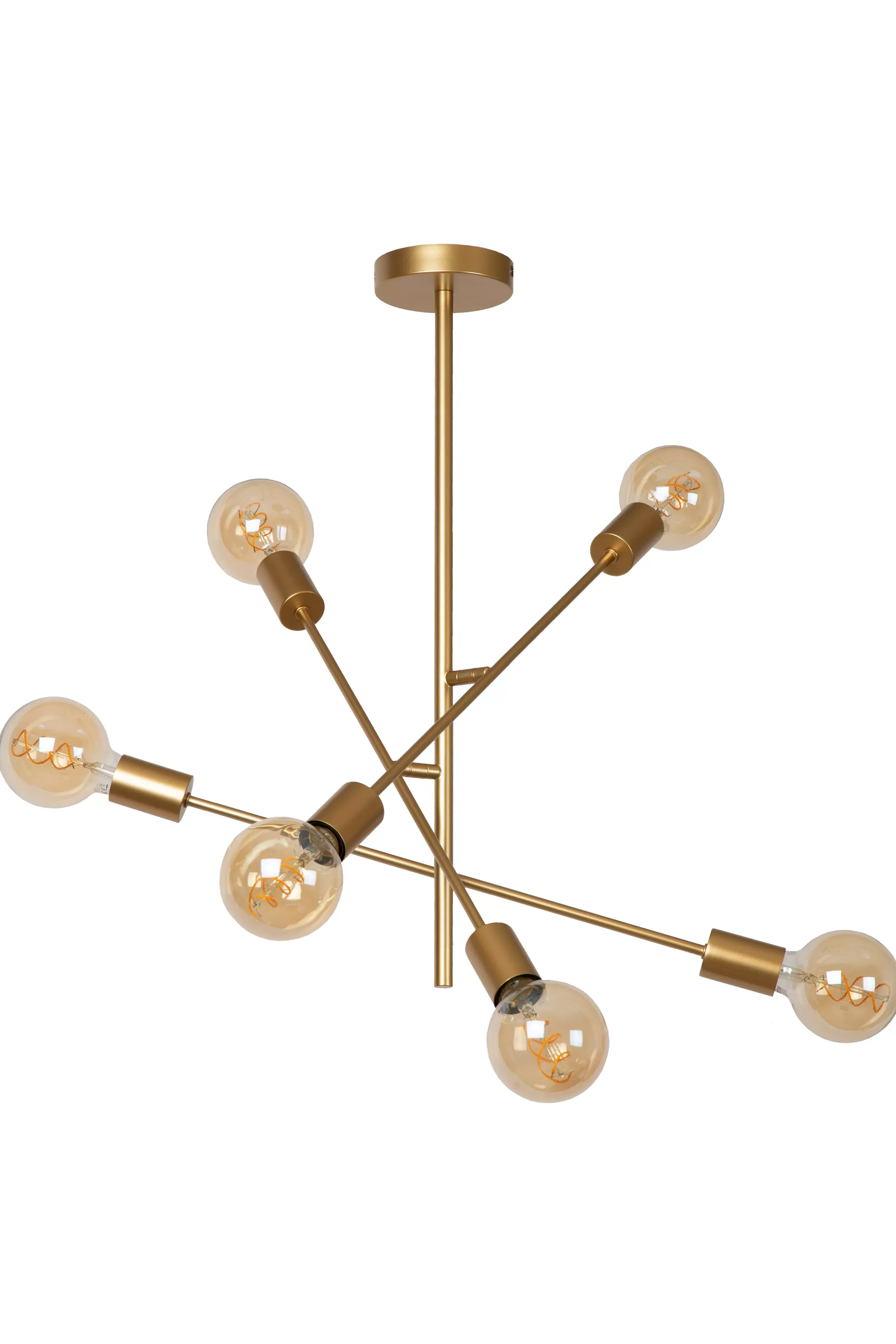 Flash Sale LESTER - Plafonnière - 6xE27 - Mat Goud / Messing Plafondlampen