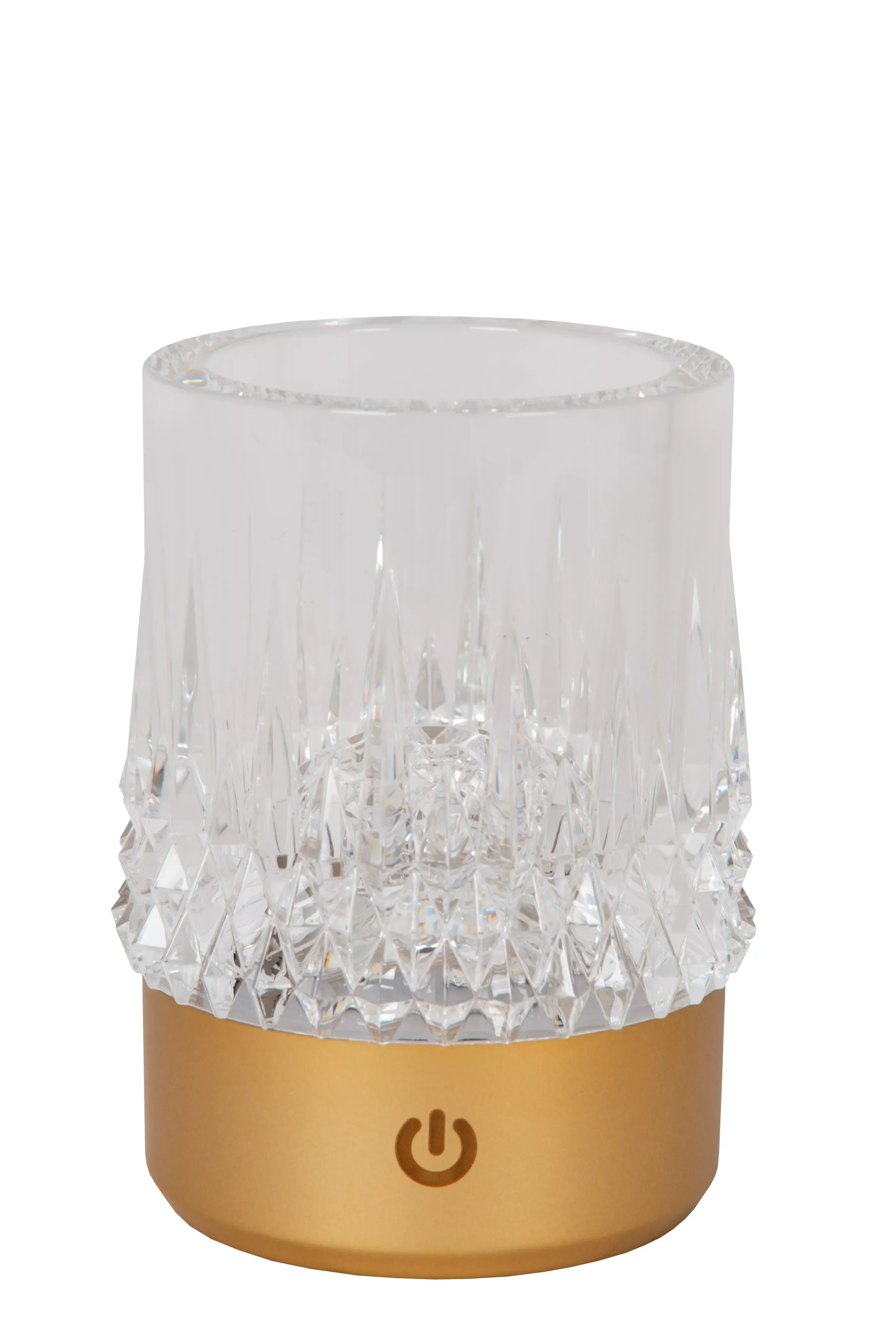 Hot LILY - Oplaadbare Tafellamp - Accu/Batterij - Ø 8 cm - LED Dim to warm - 1x3W 2700K/3000K - Mat Goud / Messing - Set van 3 Tafellampen