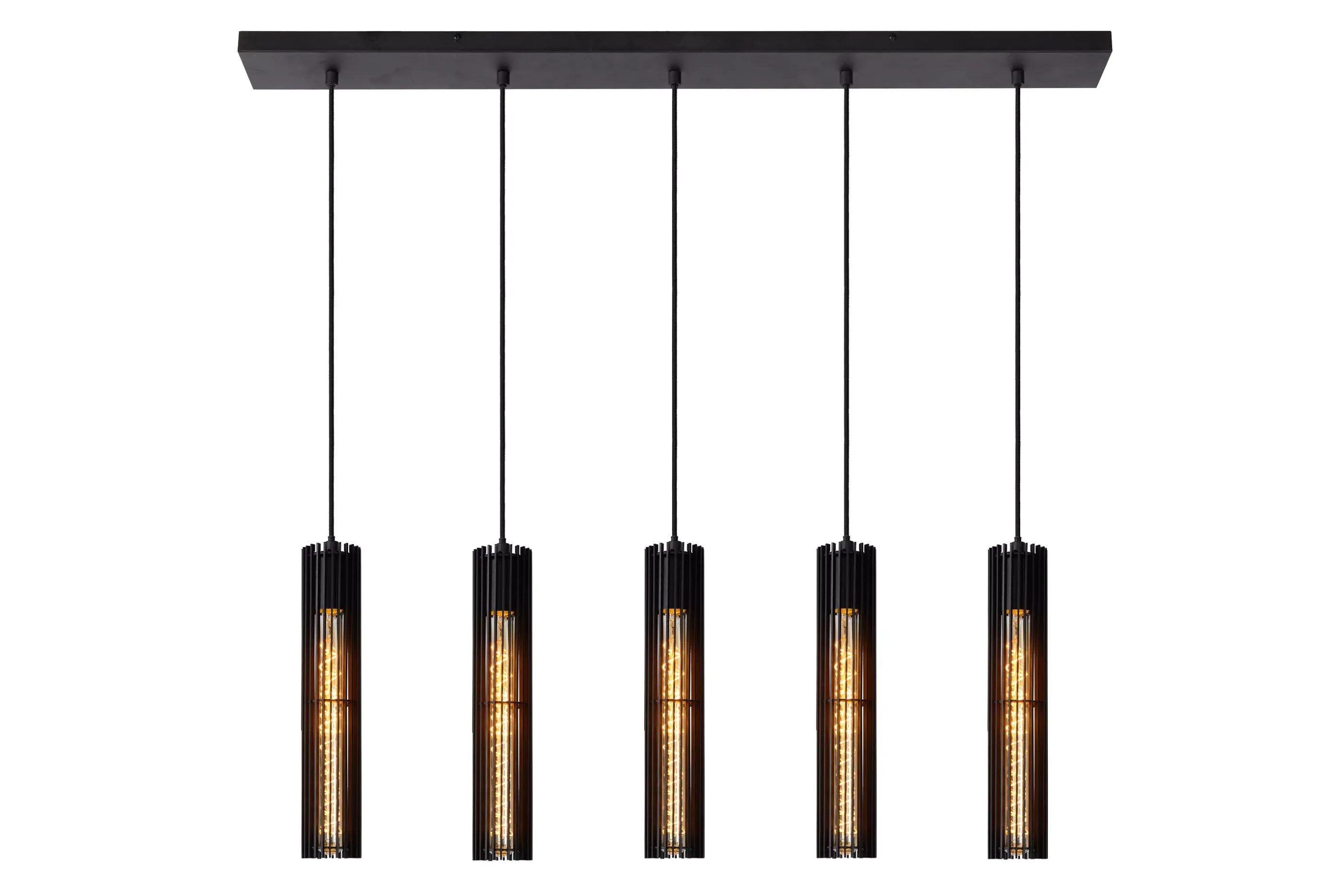 Fashion LIONEL - Hanglamp - 5xE27 - Zwart Hanglampen