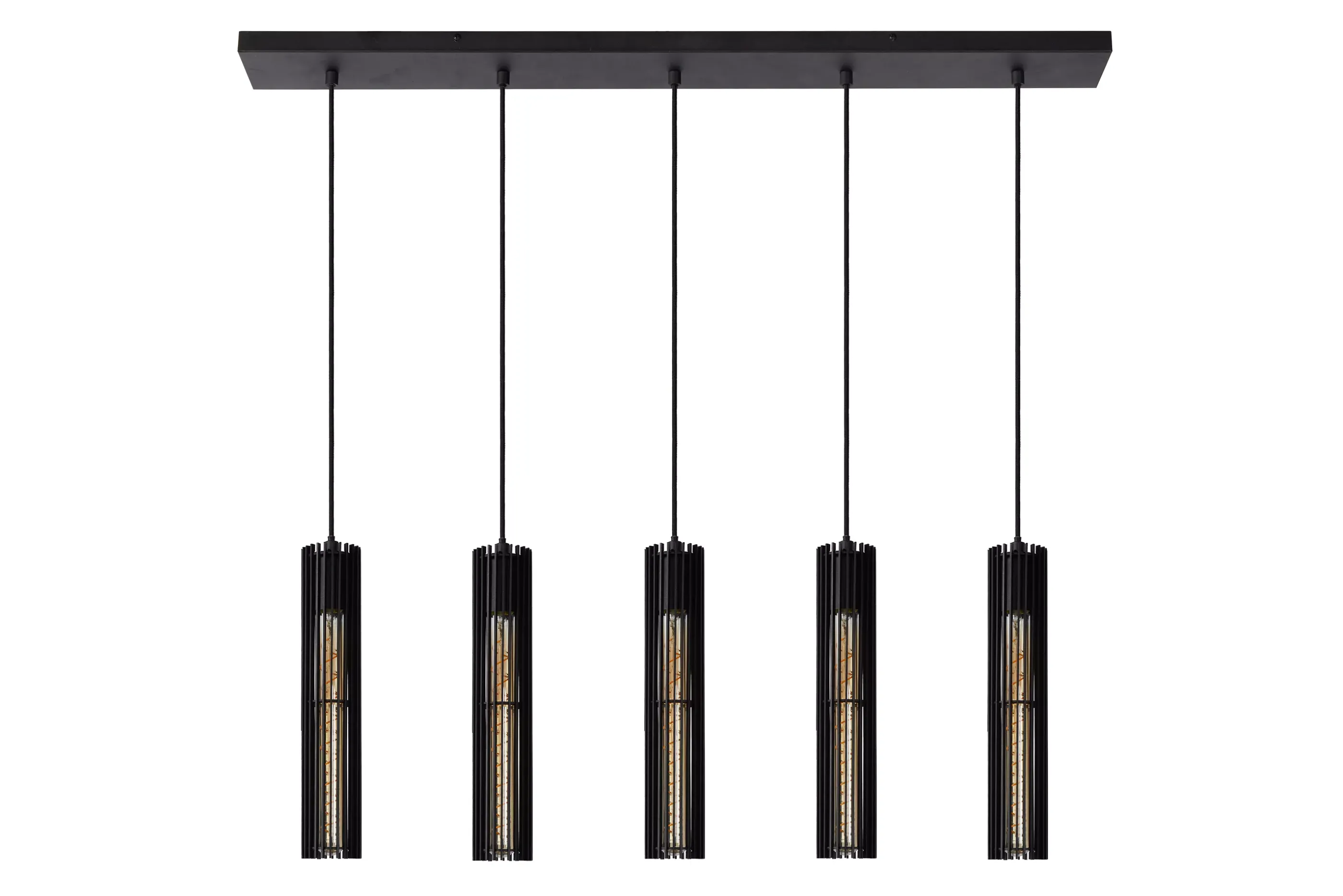 Fashion LIONEL - Hanglamp - 5xE27 - Zwart Hanglampen