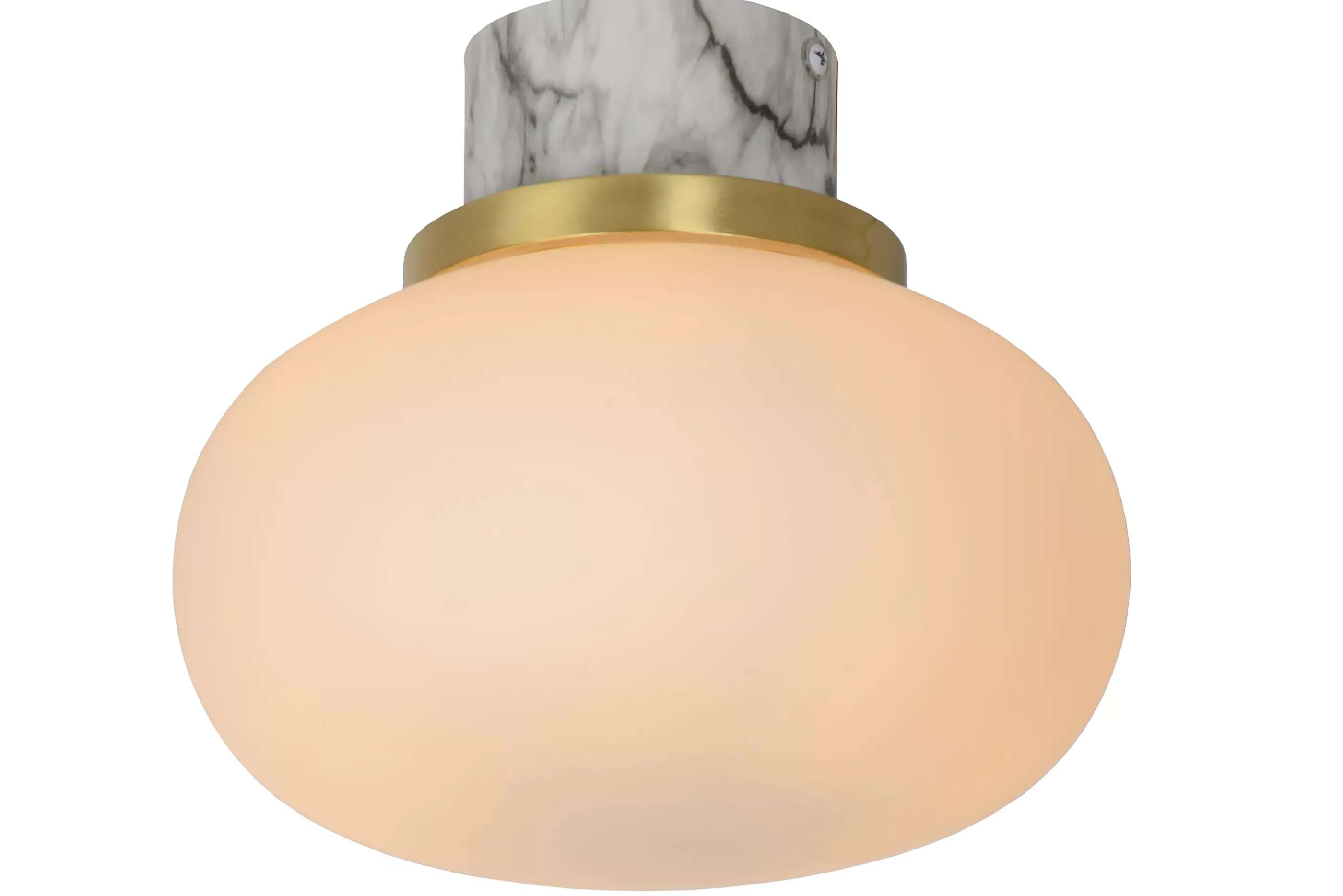 Online LORENA - Plafonnière Badkamer - Ø 23 cm - 1xE27 - IP44 - Opaal Plafondlampen