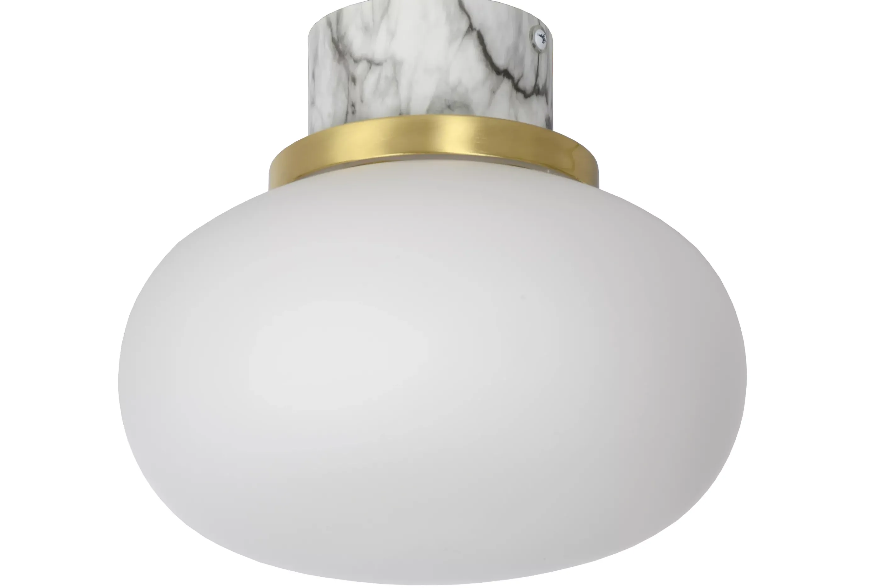 Online LORENA - Plafonnière Badkamer - Ø 23 cm - 1xE27 - IP44 - Opaal Plafondlampen
