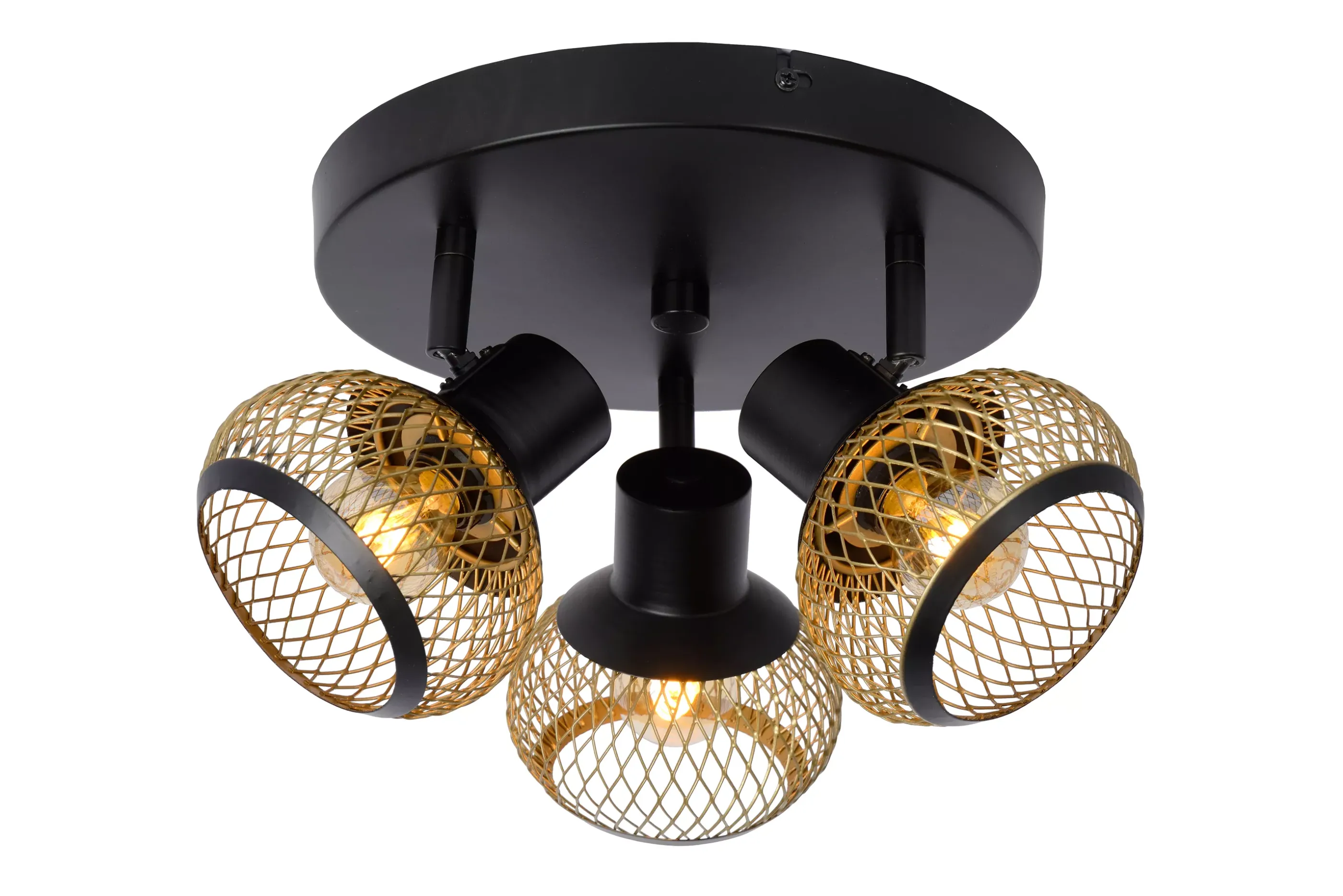 Hot LUCAS - Plafondspot - 3xE14 - Mat Goud / Messing Plafondlampen