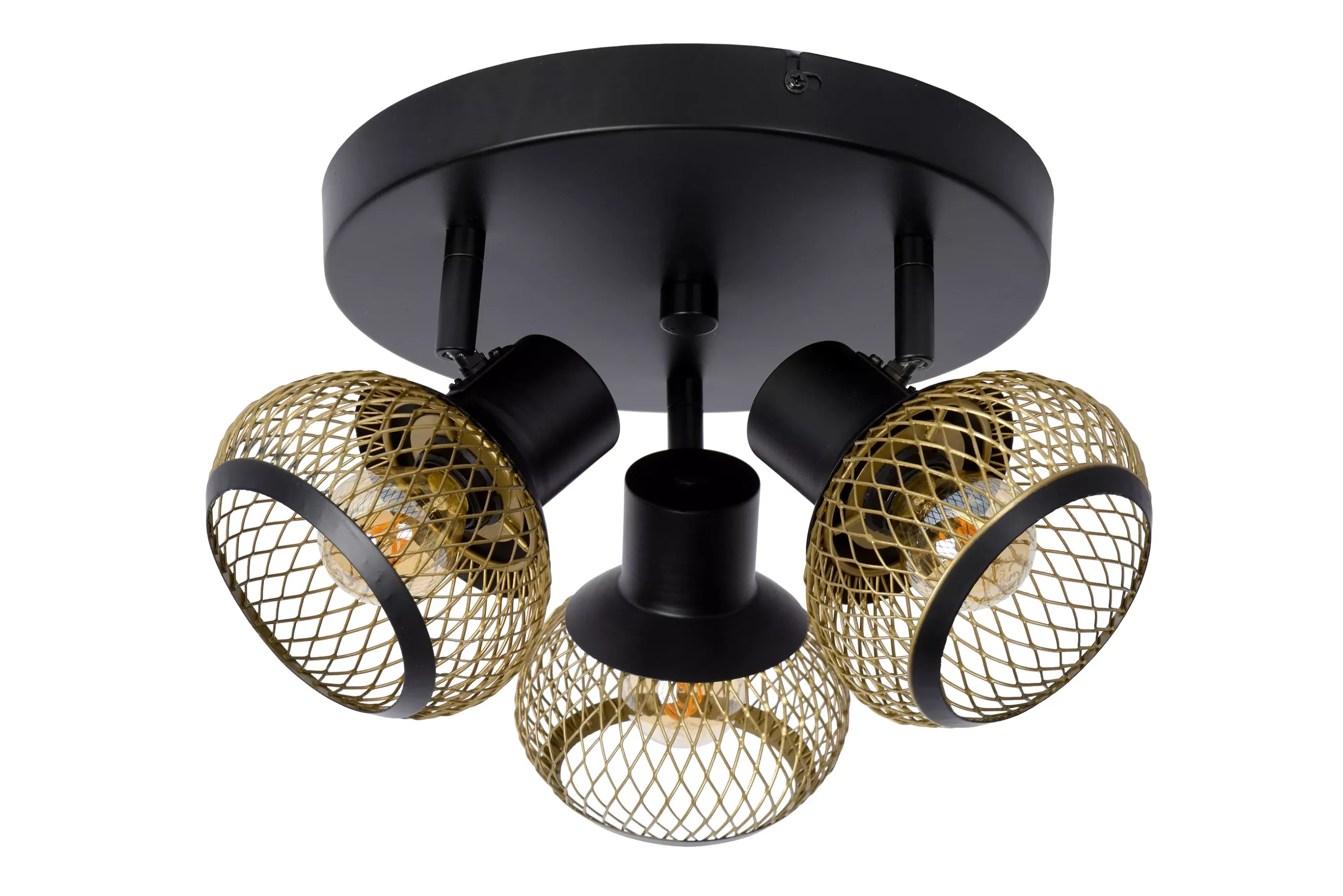 Hot LUCAS - Plafondspot - 3xE14 - Mat Goud / Messing Plafondlampen
