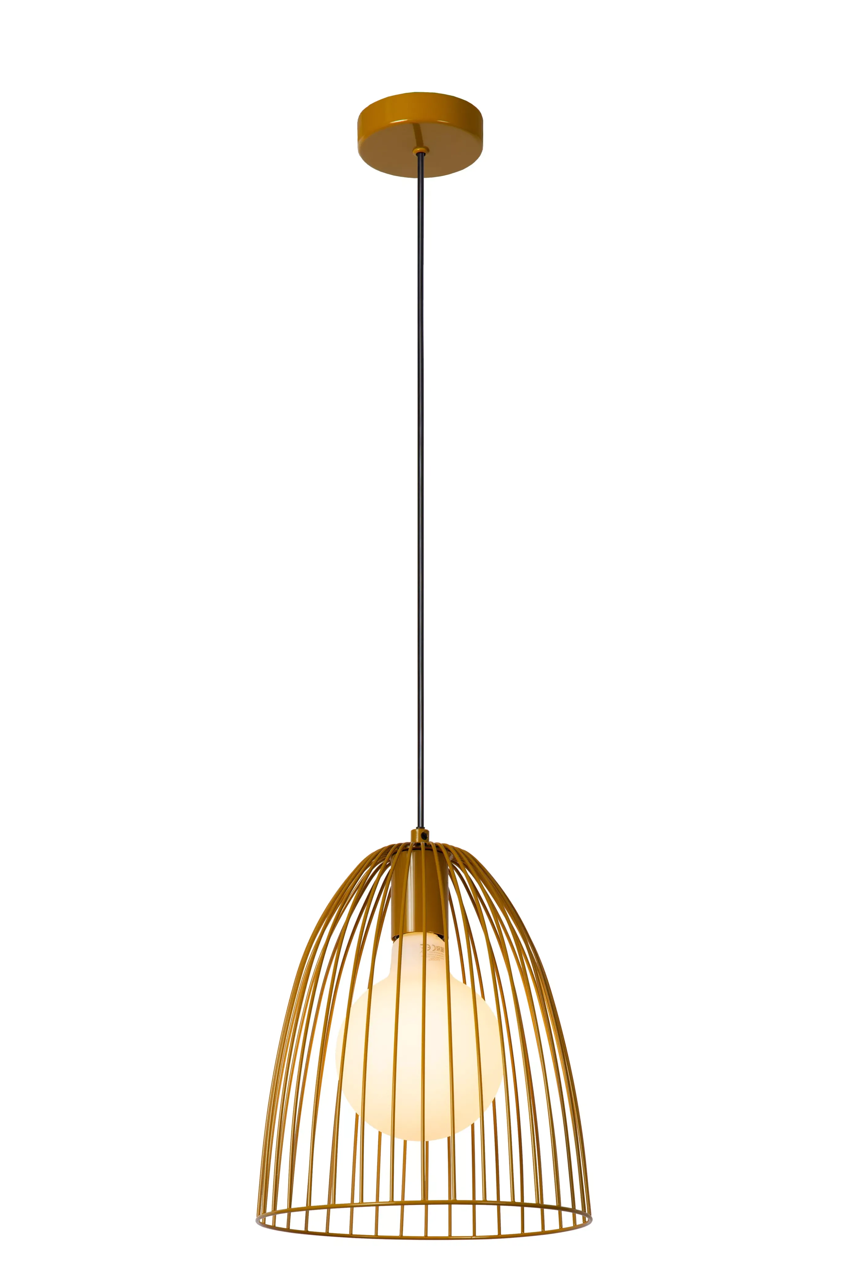 Discount MACARONS - Hanglamp - Ø 24,5 cm - 1xE27 - Okergeel Hanglampen