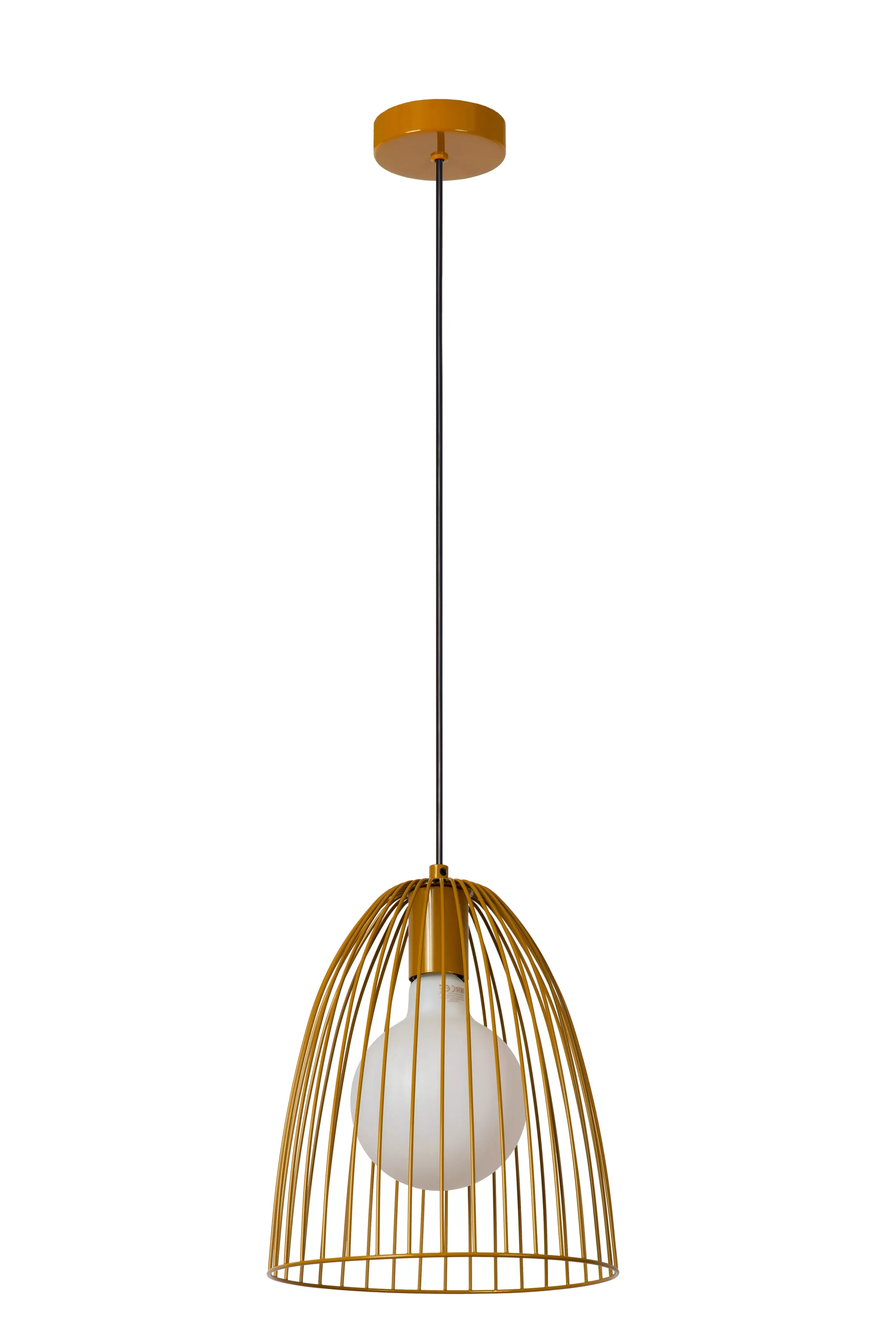 Discount MACARONS - Hanglamp - Ø 24,5 cm - 1xE27 - Okergeel Hanglampen