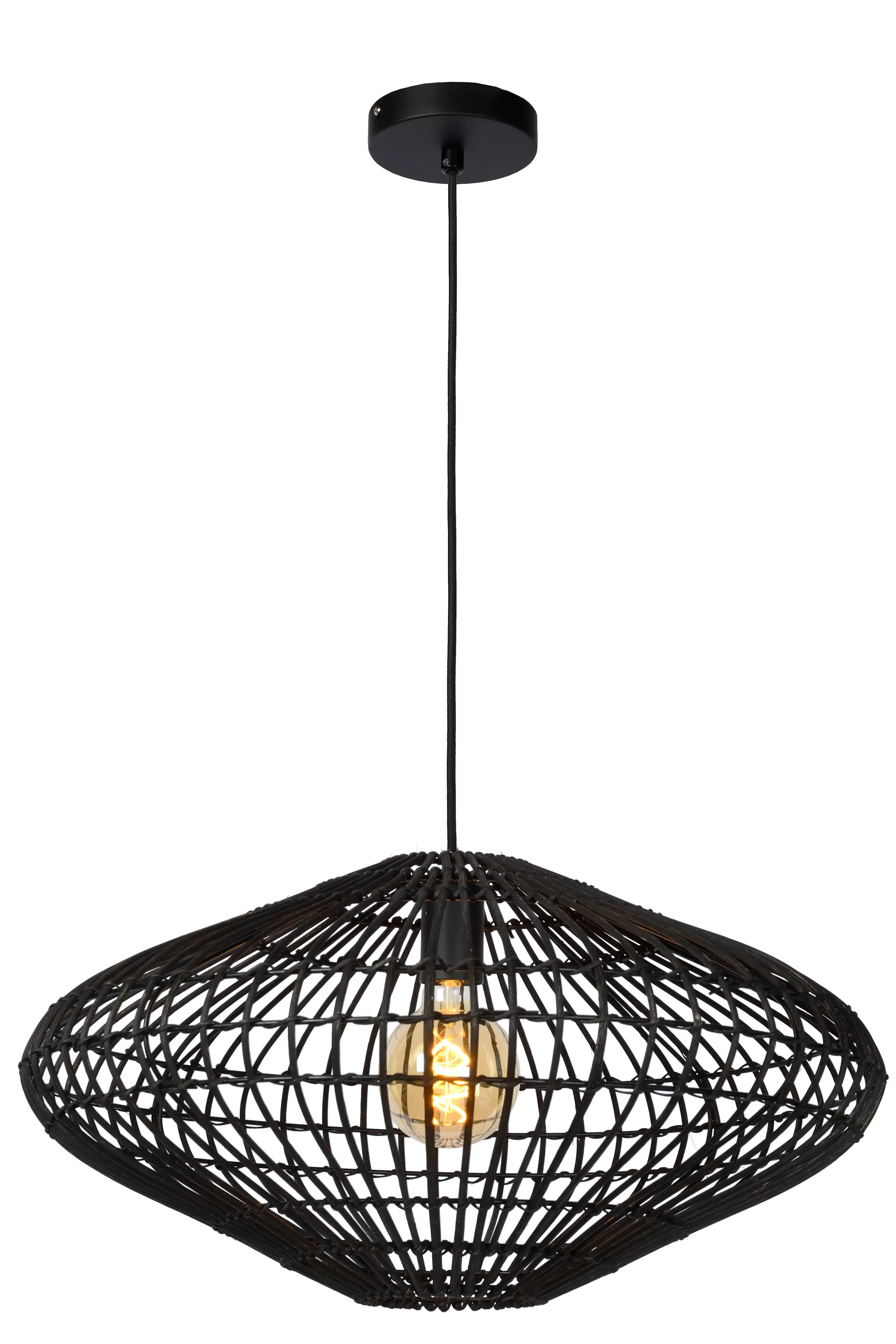 Fashion MAGALI - Hanglamp - Ø 56 cm - 1xE27 - Zwart Hanglampen