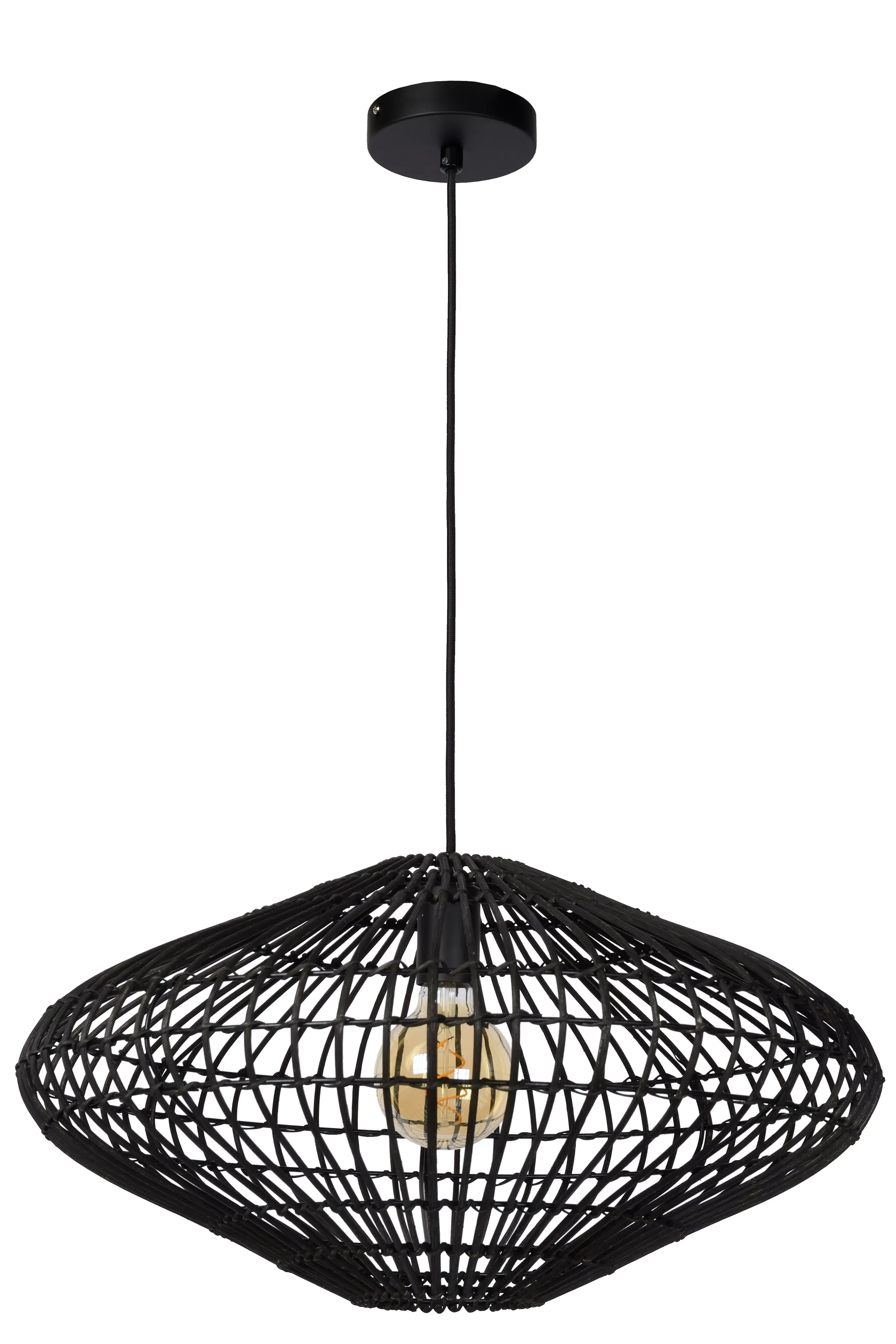 Fashion MAGALI - Hanglamp - Ø 56 cm - 1xE27 - Zwart Hanglampen