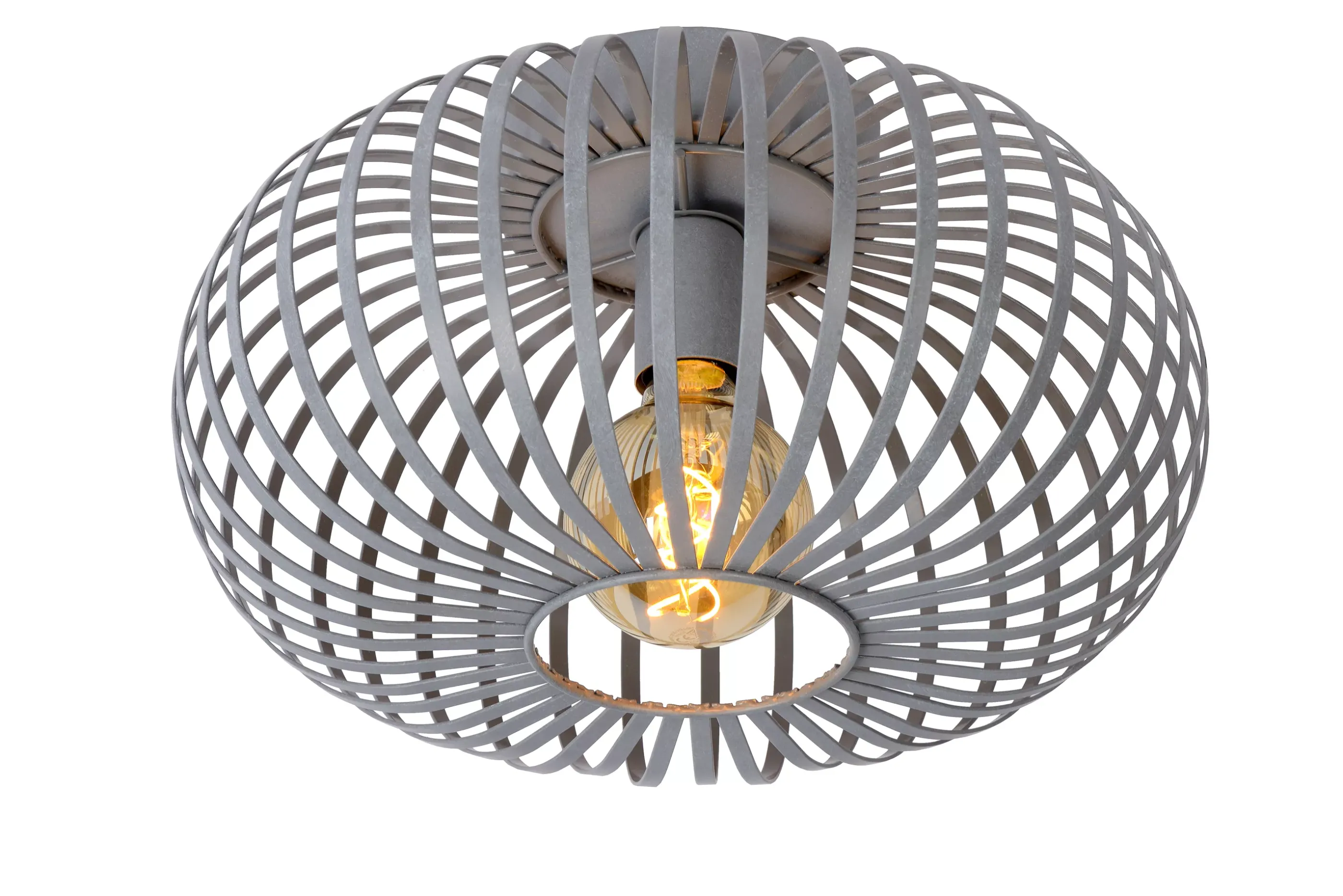 Fashion MANUELA - Plafonnière - Ø 39,5 cm - 1xE27 - Grijs Plafondlampen