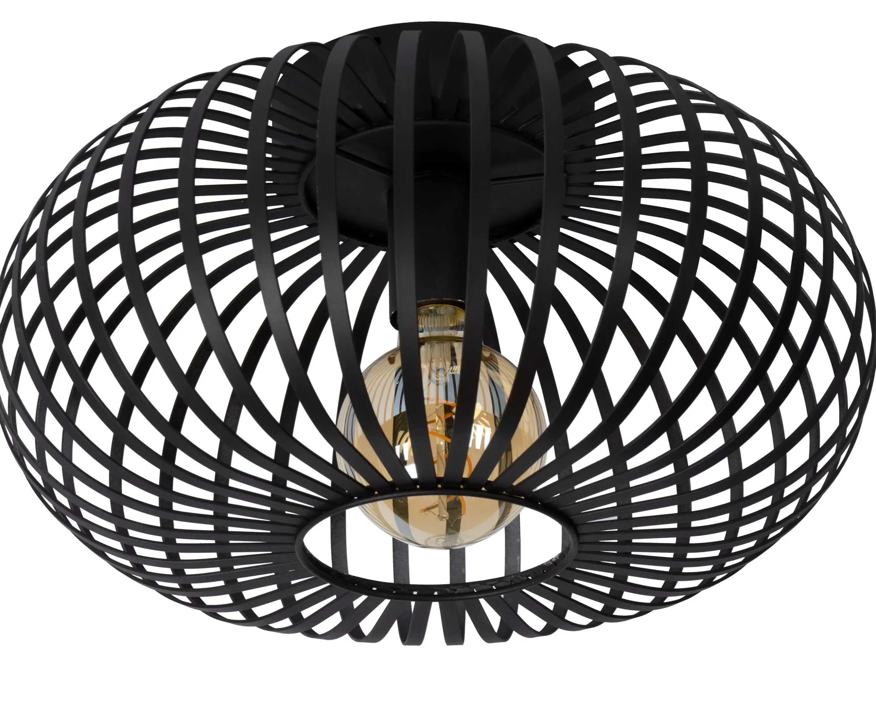 Online MANUELA - Plafonnière - Ø 39,5 cm - 1xE27 - Zwart Plafondlampen