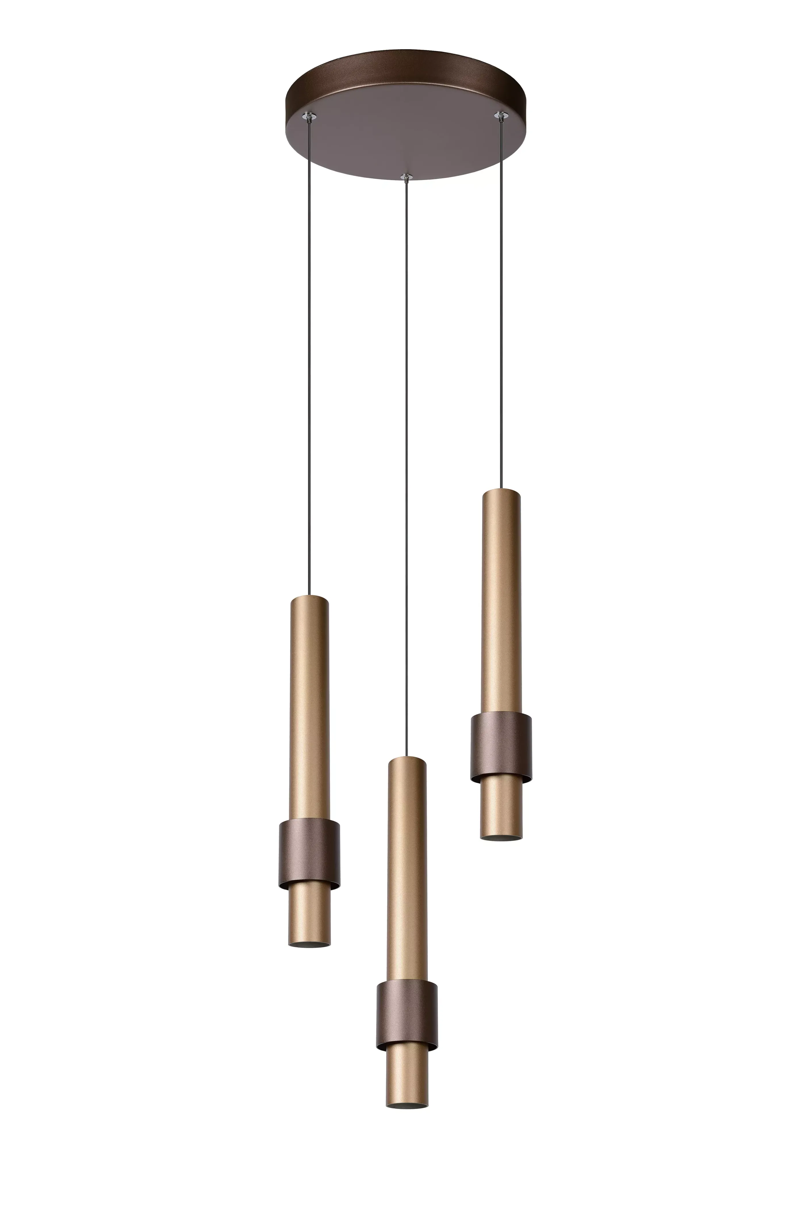 Clearance MARGARY - Hanglamp - Ø 28 cm - LED Dimb. - 3x4W 2700K - Koffie Hanglampen