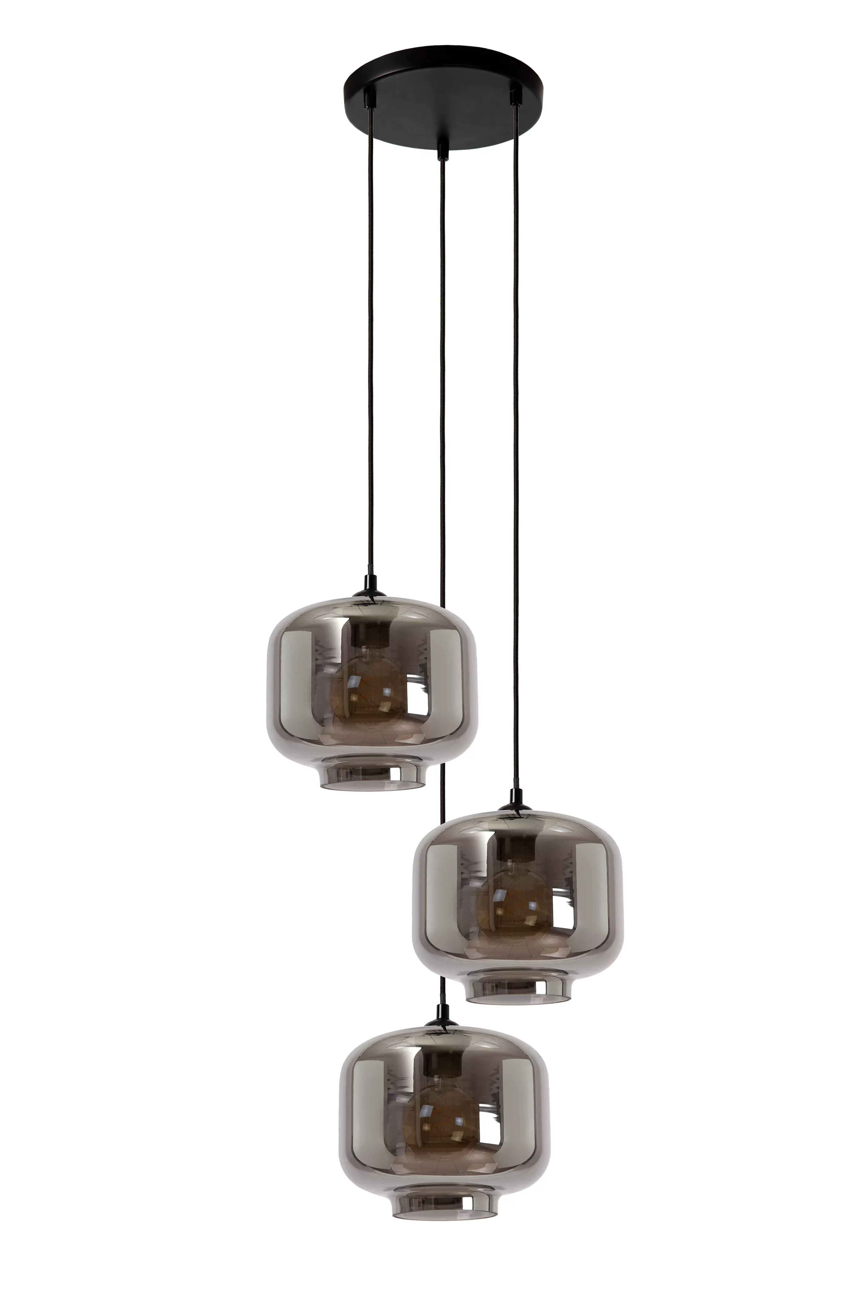 Flash Sale MEDINE - Hanglamp - Ø 46 cm - 3xE27 - Fumé Hanglampen