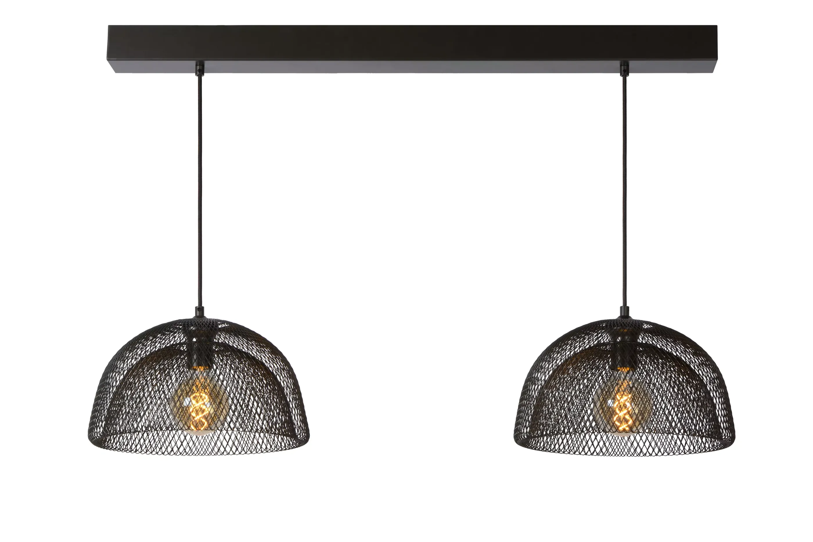 Outlet MESH - Hanglamp - 2xE27 - Zwart Hanglampen
