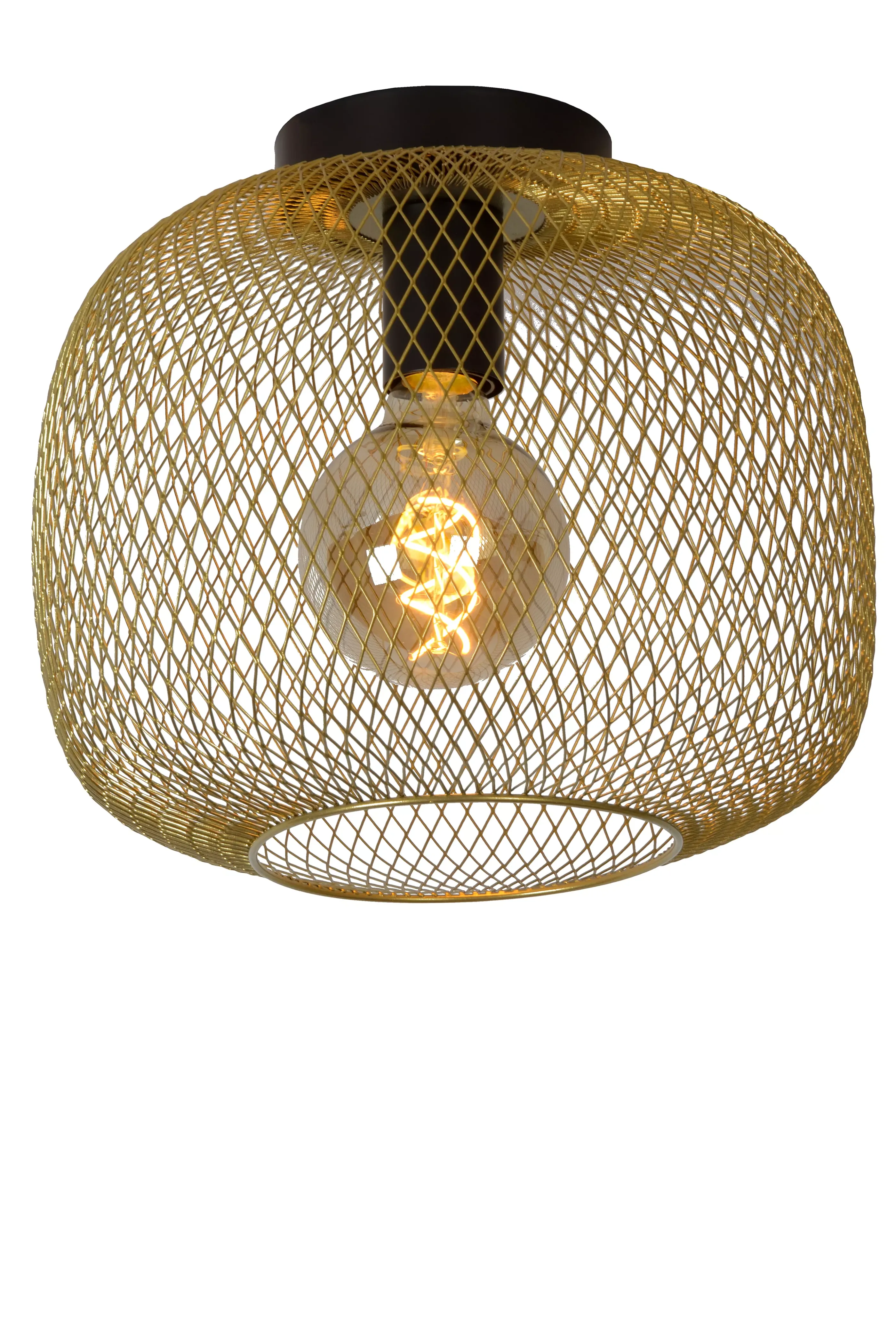 Fashion MESH - Plafonnière - Ø 30 cm - 1xE27 - Mat Goud / Messing Plafondlampen