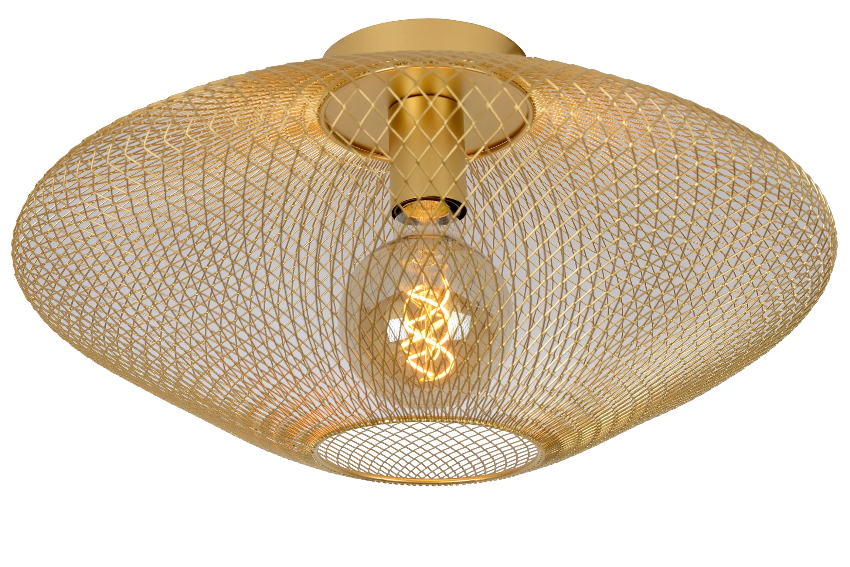Flash Sale MESH - Plafonnière - Ø 45 cm - 1xE27 - Mat Goud / Messing Plafondlampen