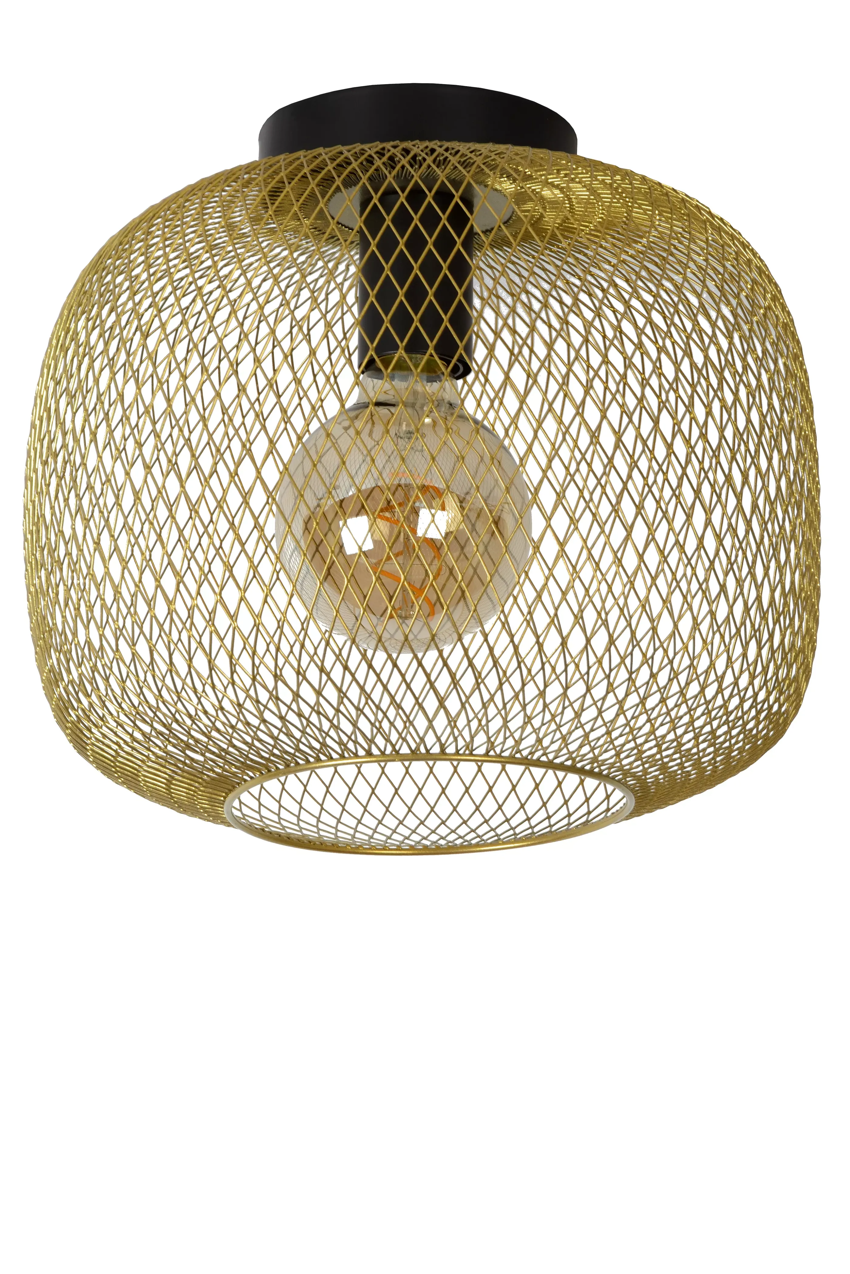 Fashion MESH - Plafonnière - Ø 30 cm - 1xE27 - Mat Goud / Messing Plafondlampen