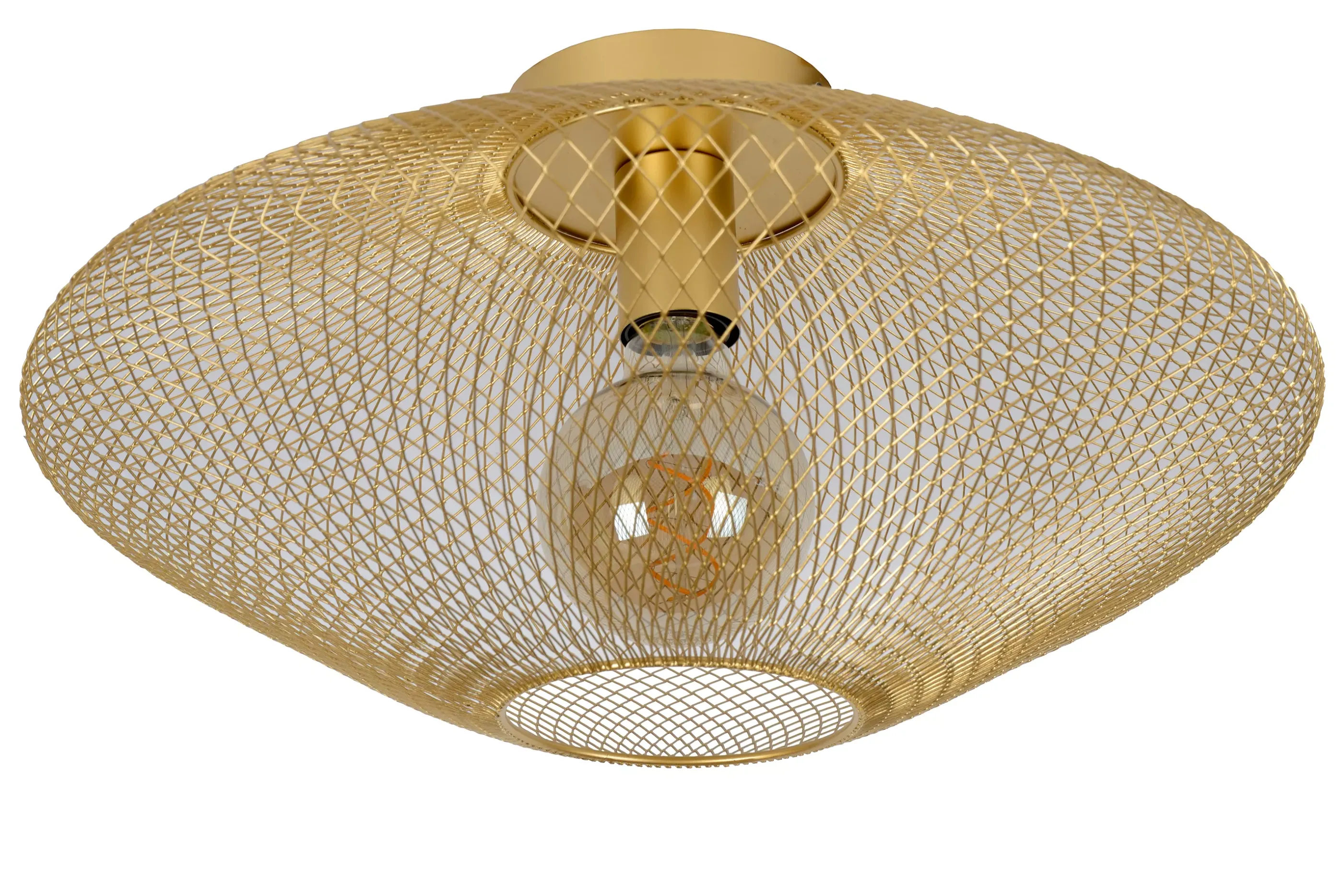 Flash Sale MESH - Plafonnière - Ø 45 cm - 1xE27 - Mat Goud / Messing Plafondlampen