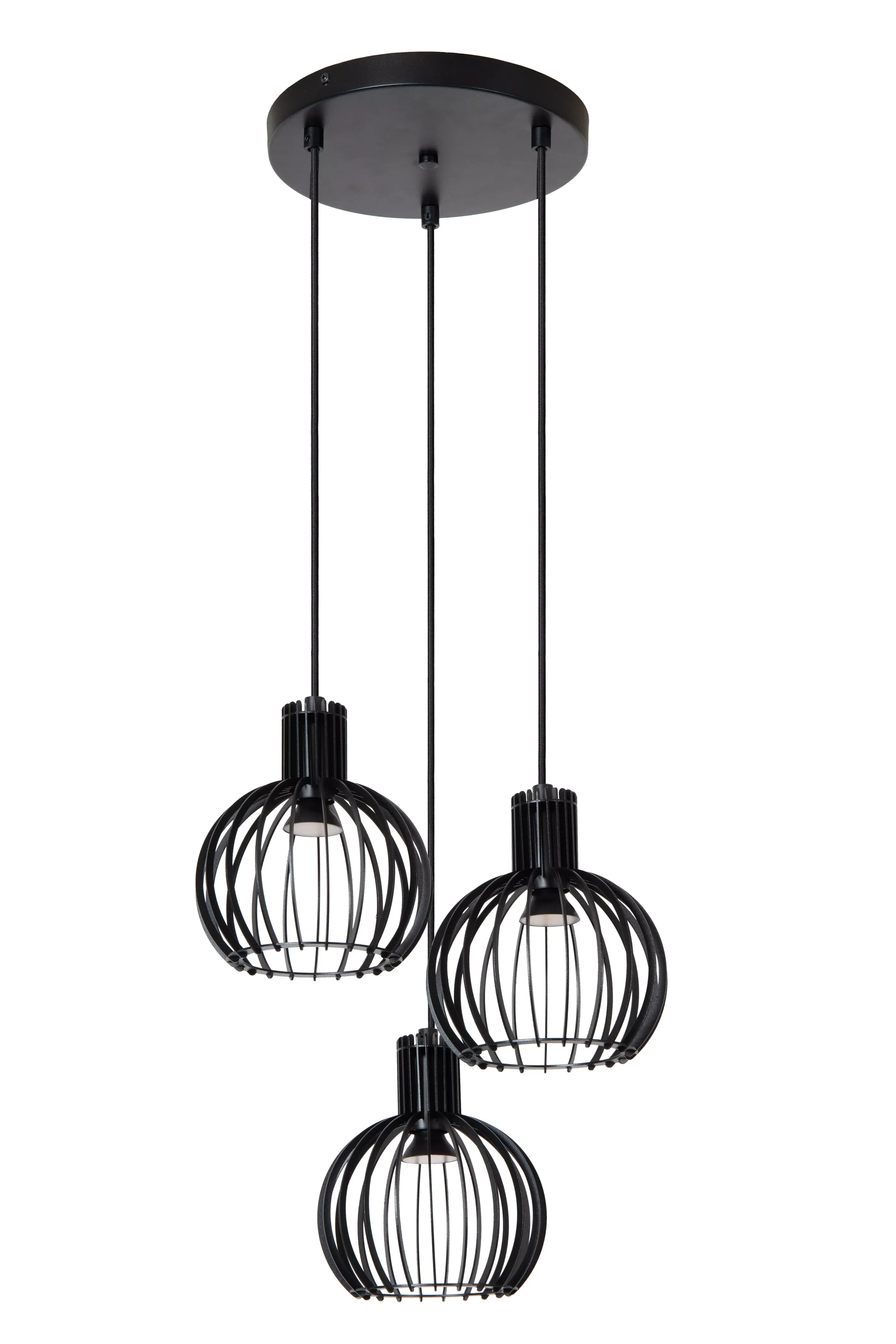 Hot MIKAELA - Hanglamp - Ø 32 cm - 3xE14 - Zwart Hanglampen