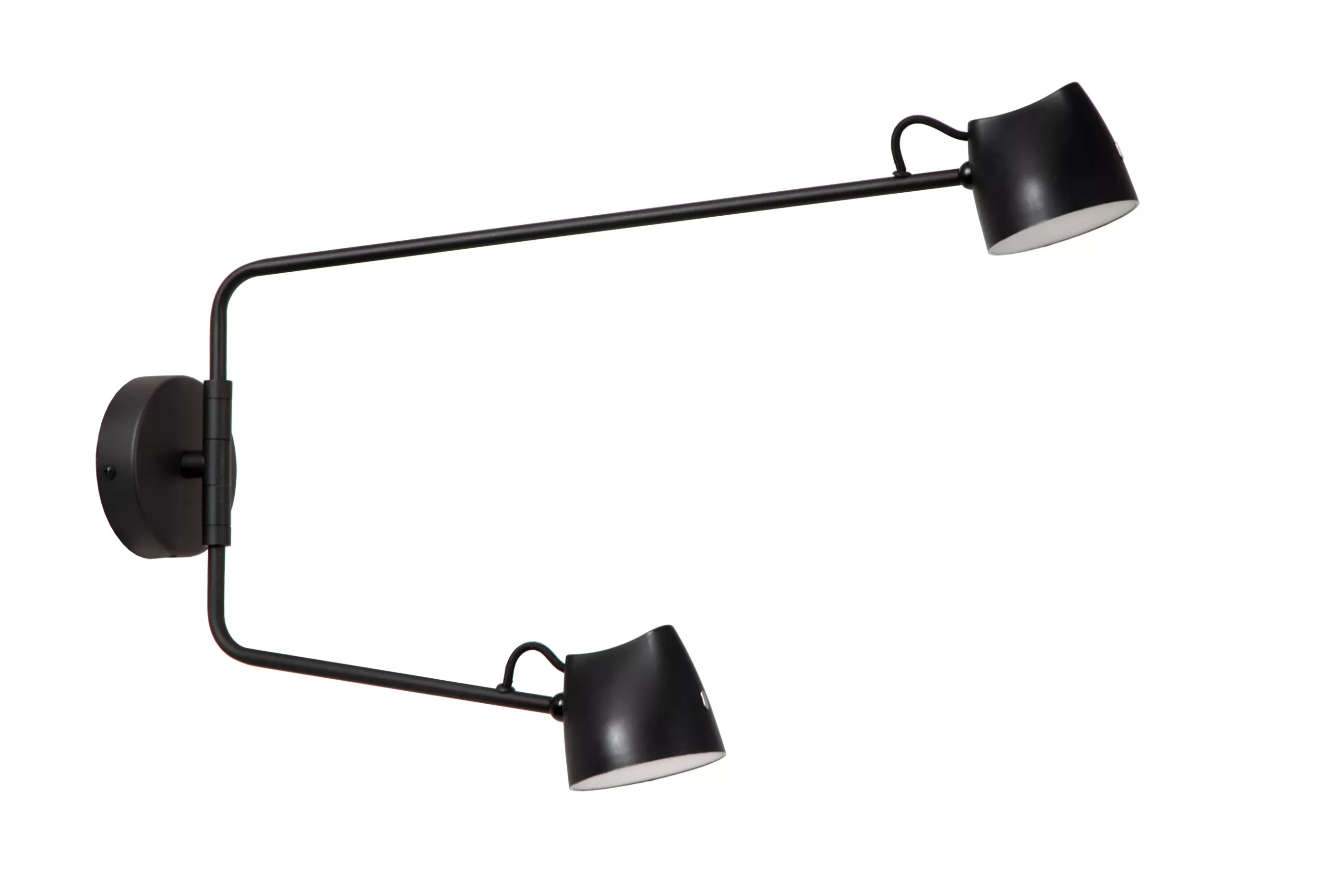 Hot MILNE - Wandlamp - LED Dimb. - 2x8W 2700K - Zwart Wandverlichting