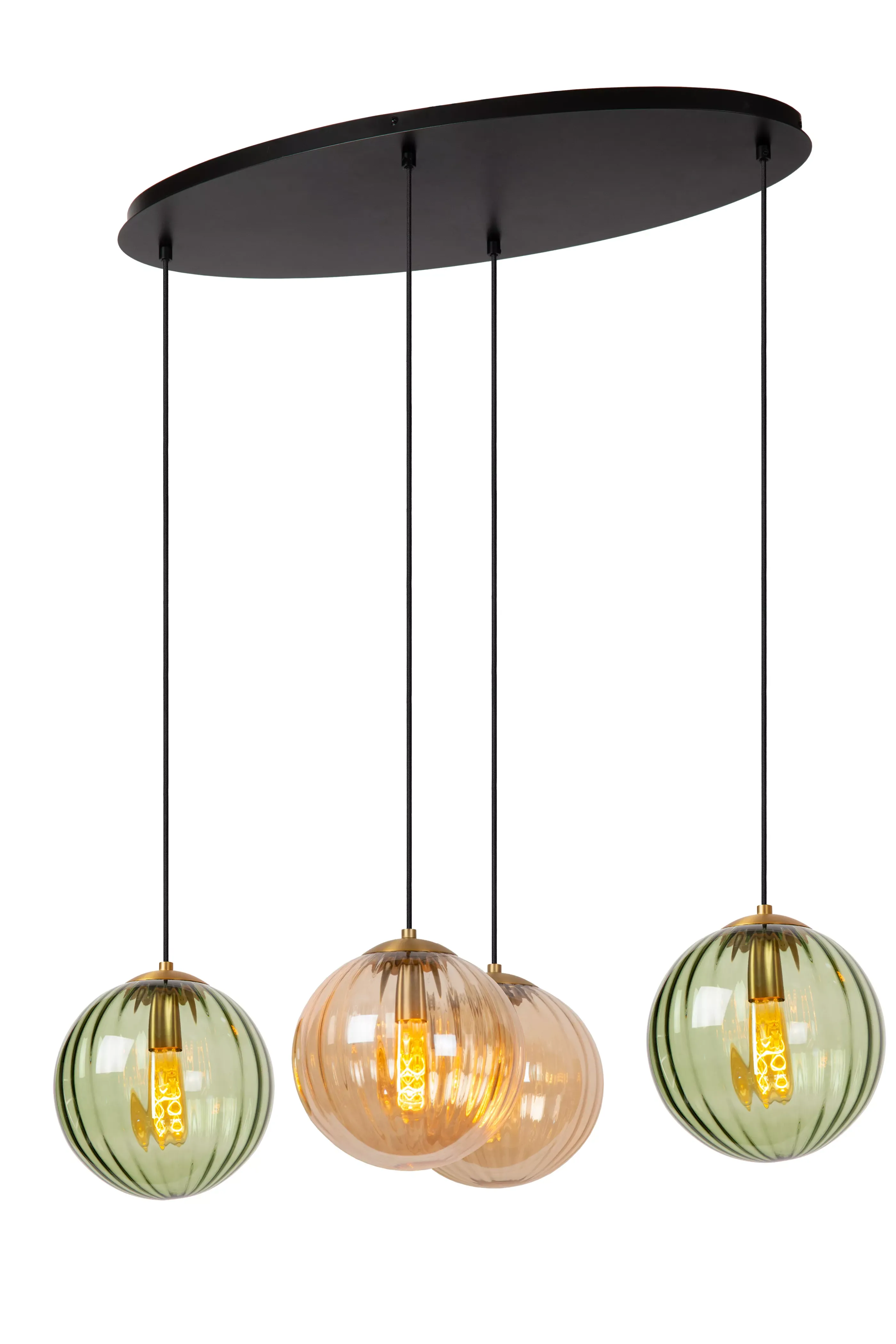 Fashion MONSARAZ - Hanglamp - 4xE27 - Groen Hanglampen