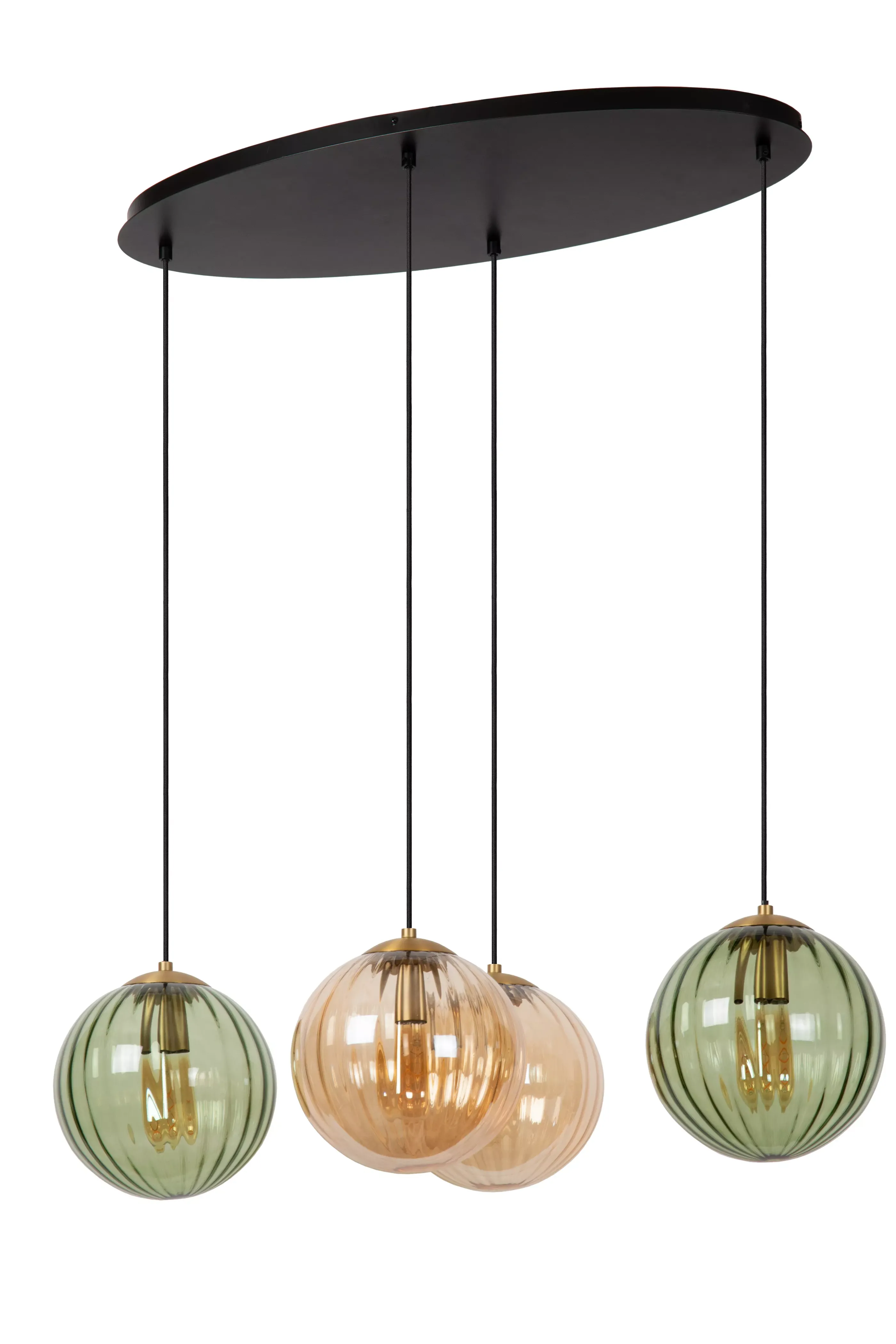 Fashion MONSARAZ - Hanglamp - 4xE27 - Groen Hanglampen