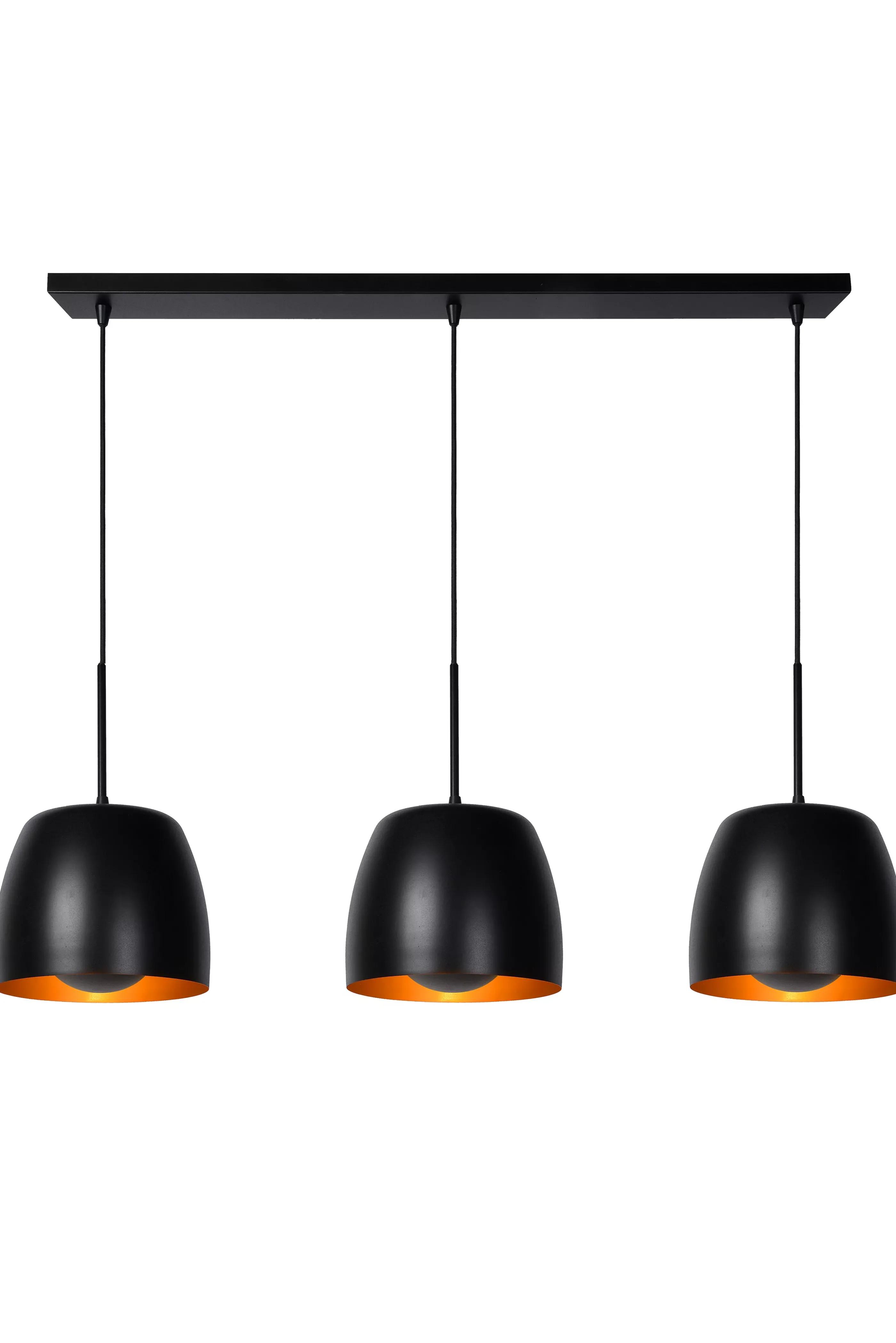 Fashion NOLAN - Hanglamp - 3xE27 - Zwart Hanglampen