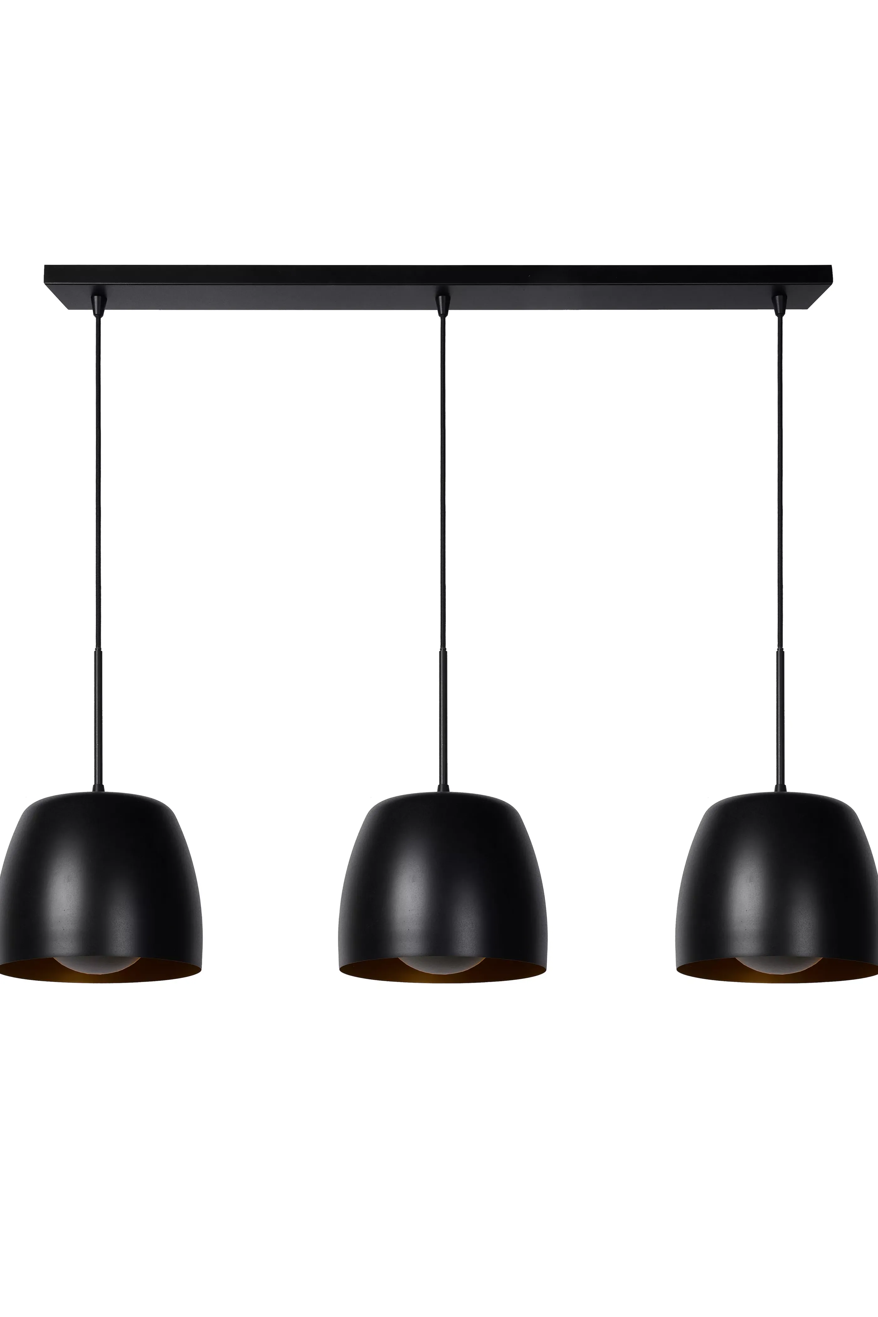Fashion NOLAN - Hanglamp - 3xE27 - Zwart Hanglampen