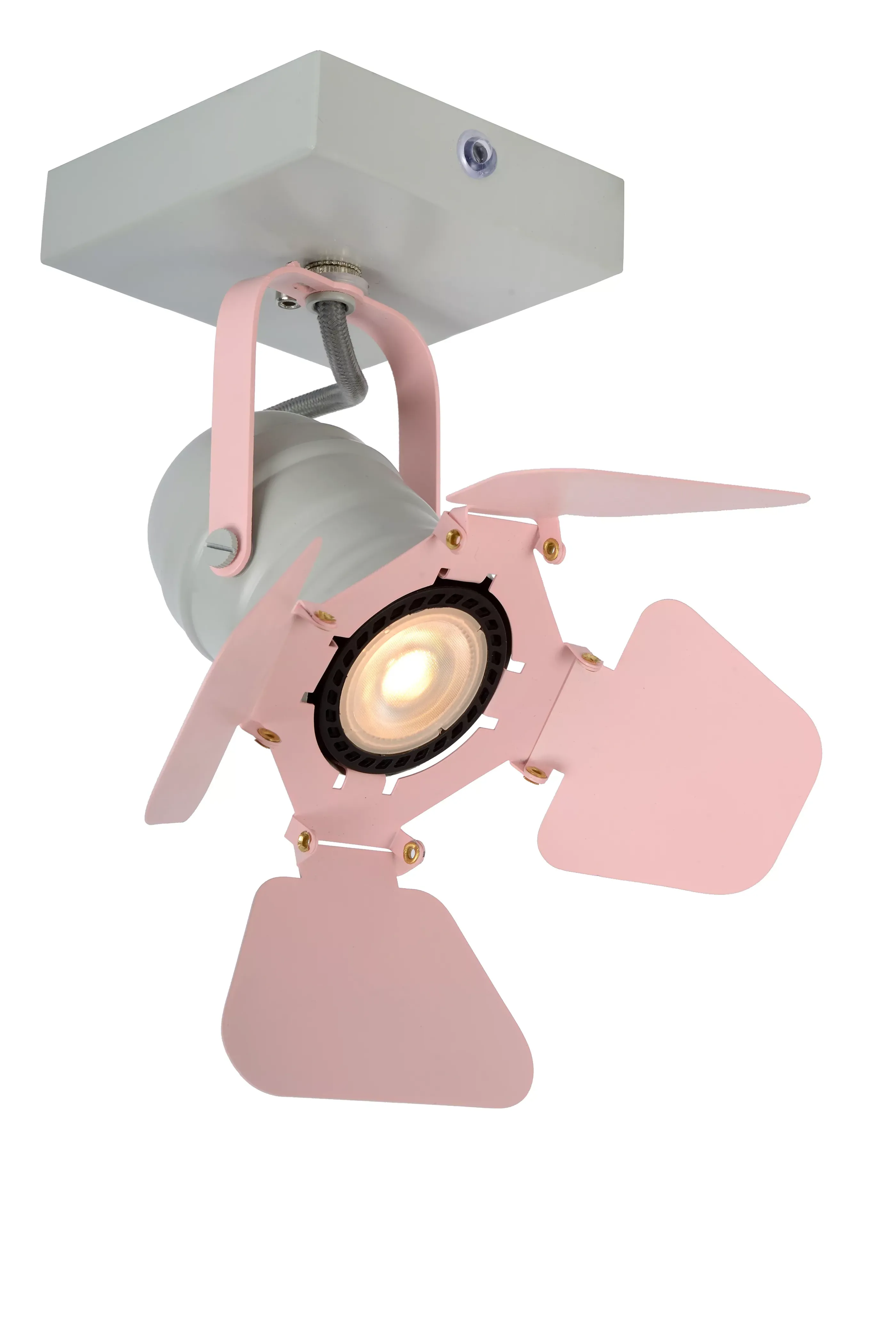 Online PICTO - Plafondspot Kinderkamer - 1xGU10 - Roze Plafondlampen
