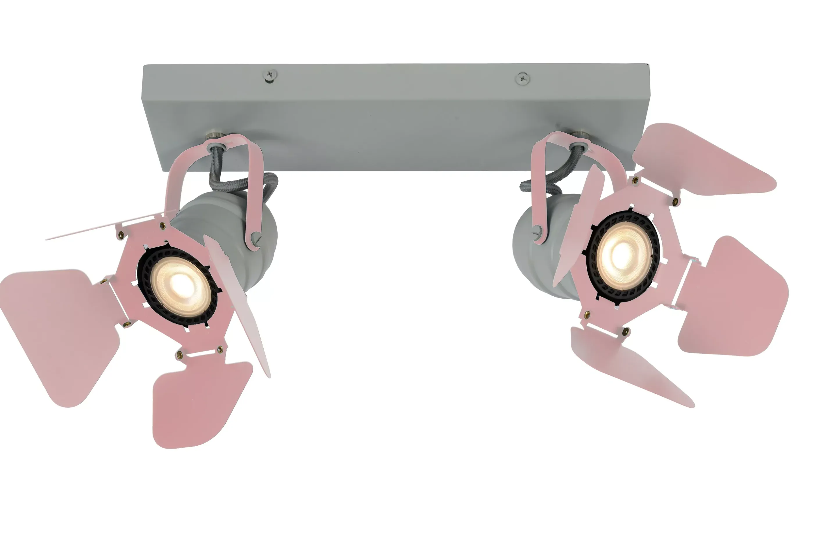 Flash Sale PICTO - Plafondspot Kinderkamer - 2xGU10 - Roze Plafondlampen