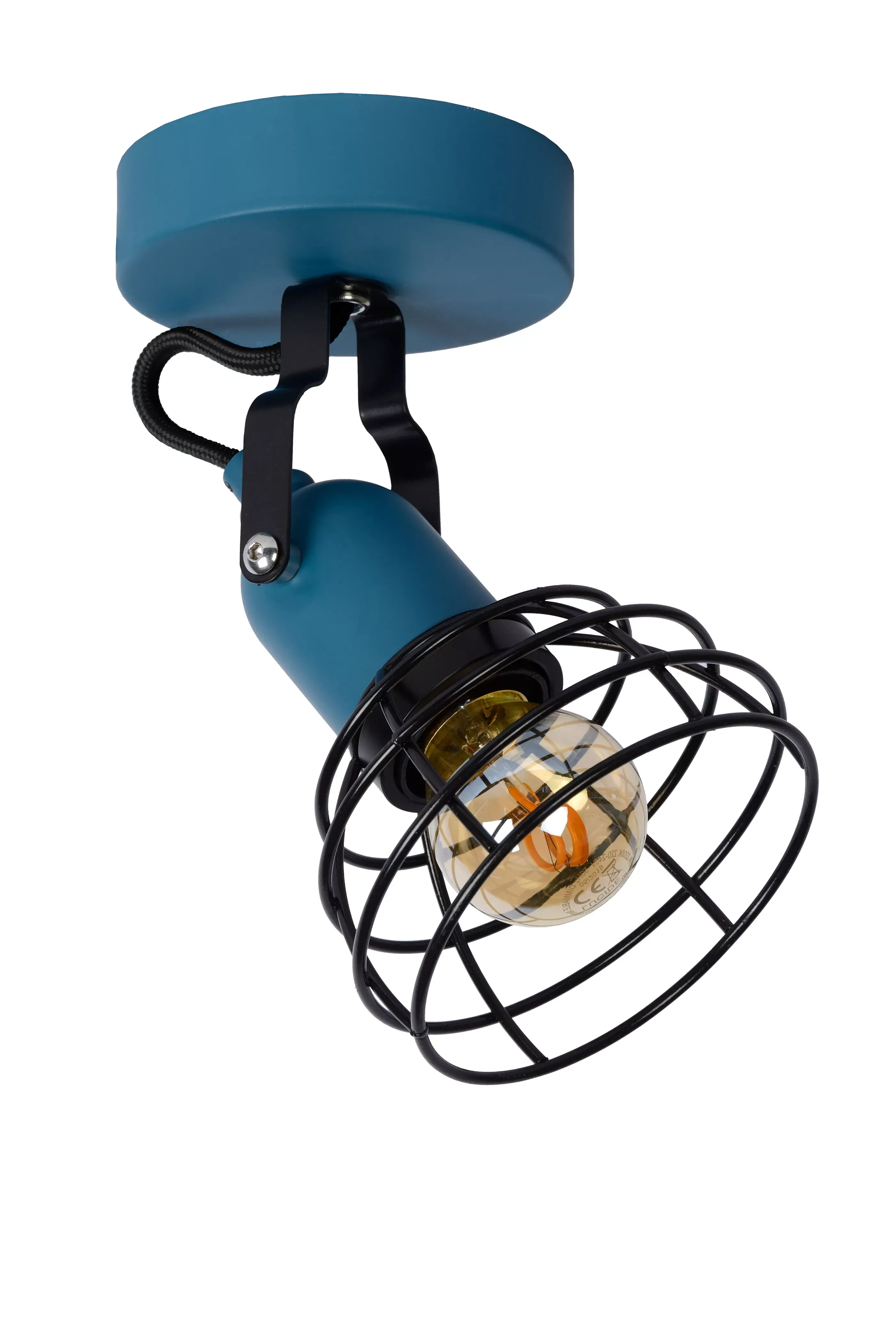Fashion POLA - Plafondspot Kinderkamer - 1xE27 - Blauw Plafondlampen