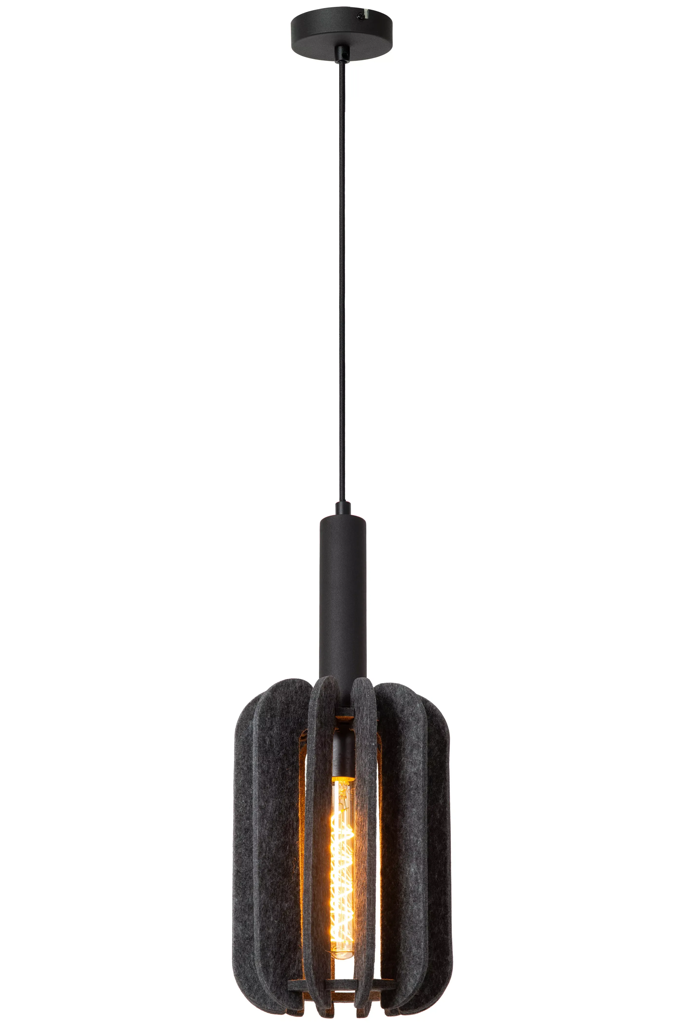 Online RAFAL - Hanglamp - Ø 20 cm - 1xE27 - Grijs Hanglampen