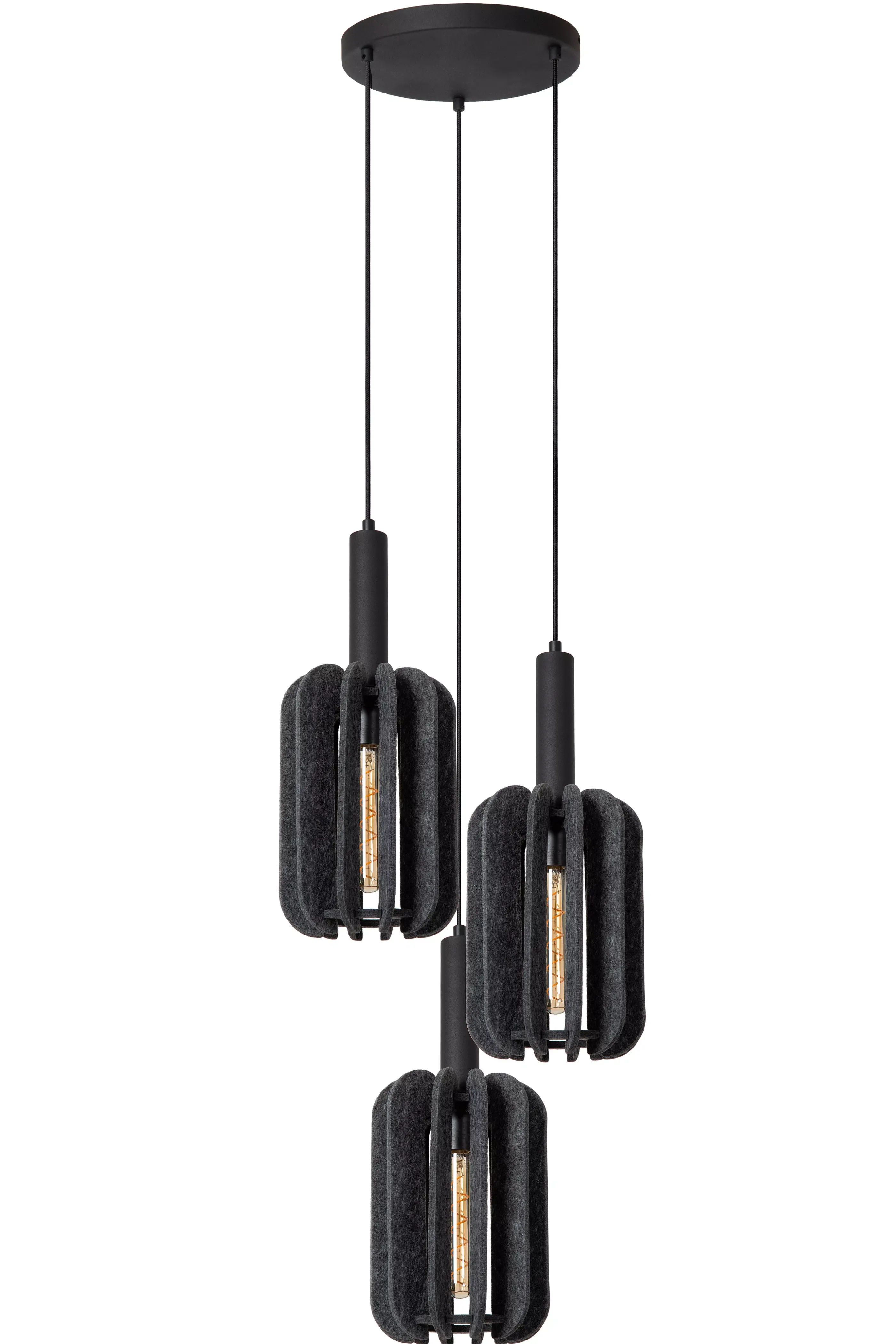 Fashion RAFAL - Hanglamp - Ø 50 cm - 3xE27 - Grijs Hanglampen